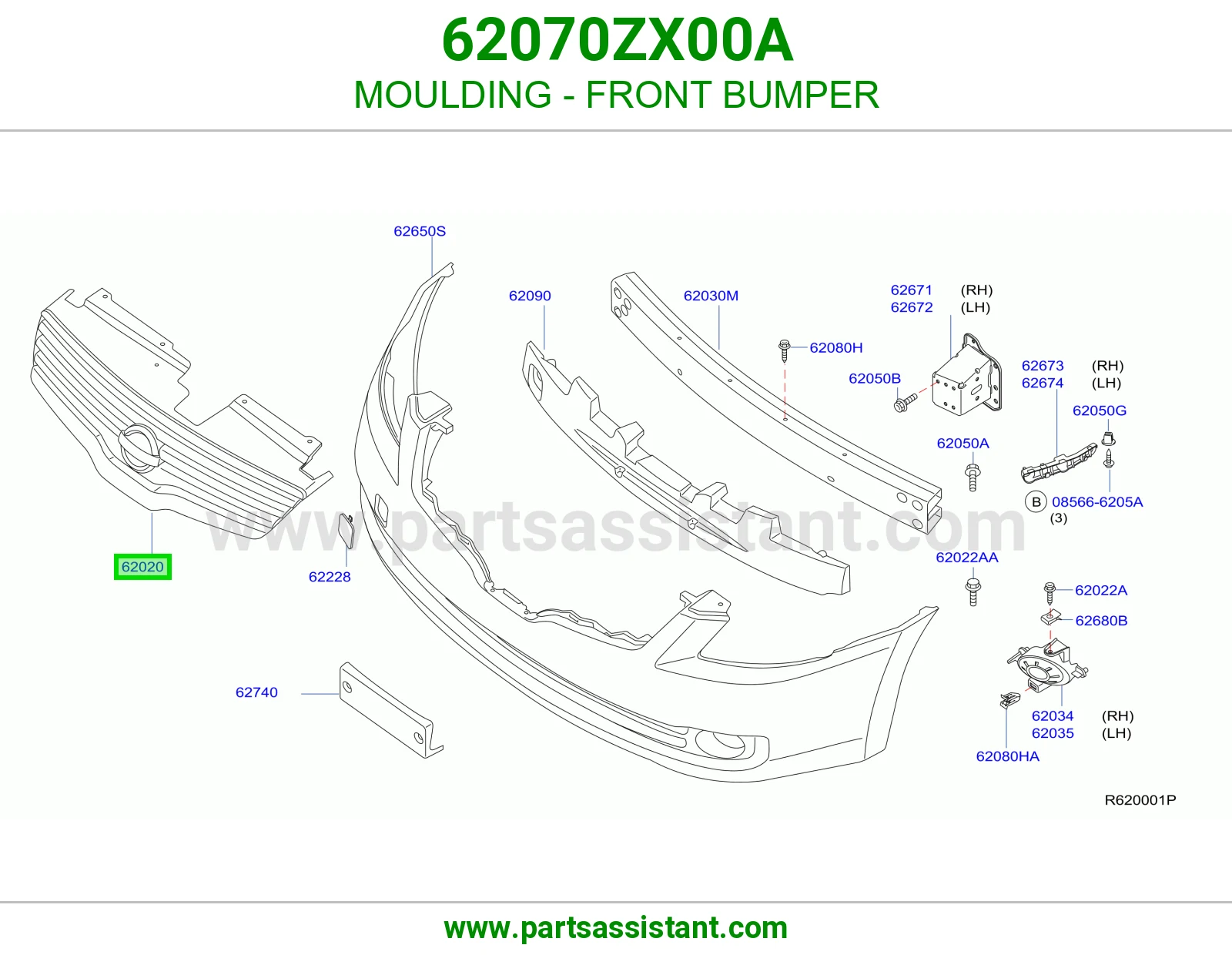 MOULDING - FRONT BUMPER