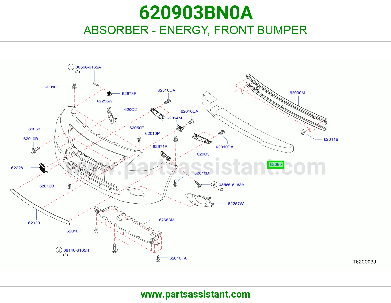 ABSORBER - ENERGY, FRONT BUMPER