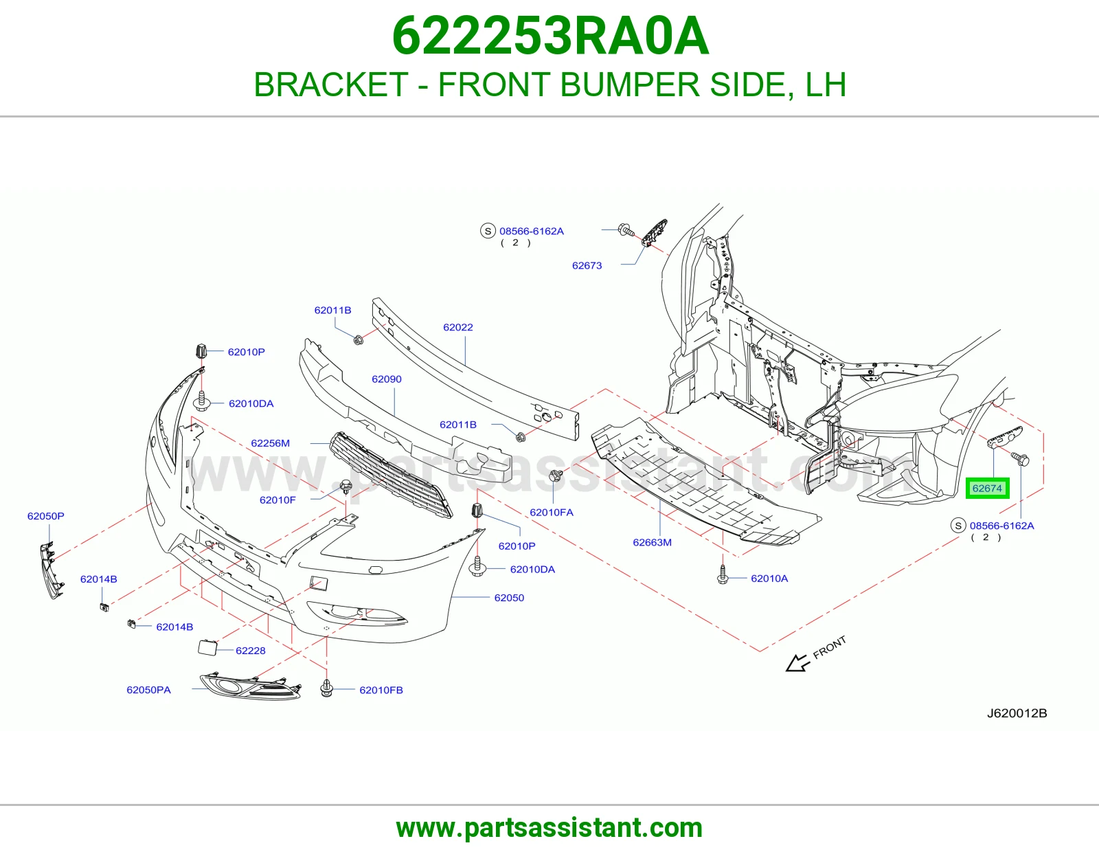 BRACKET - FRONT BUMPER SIDE, LH