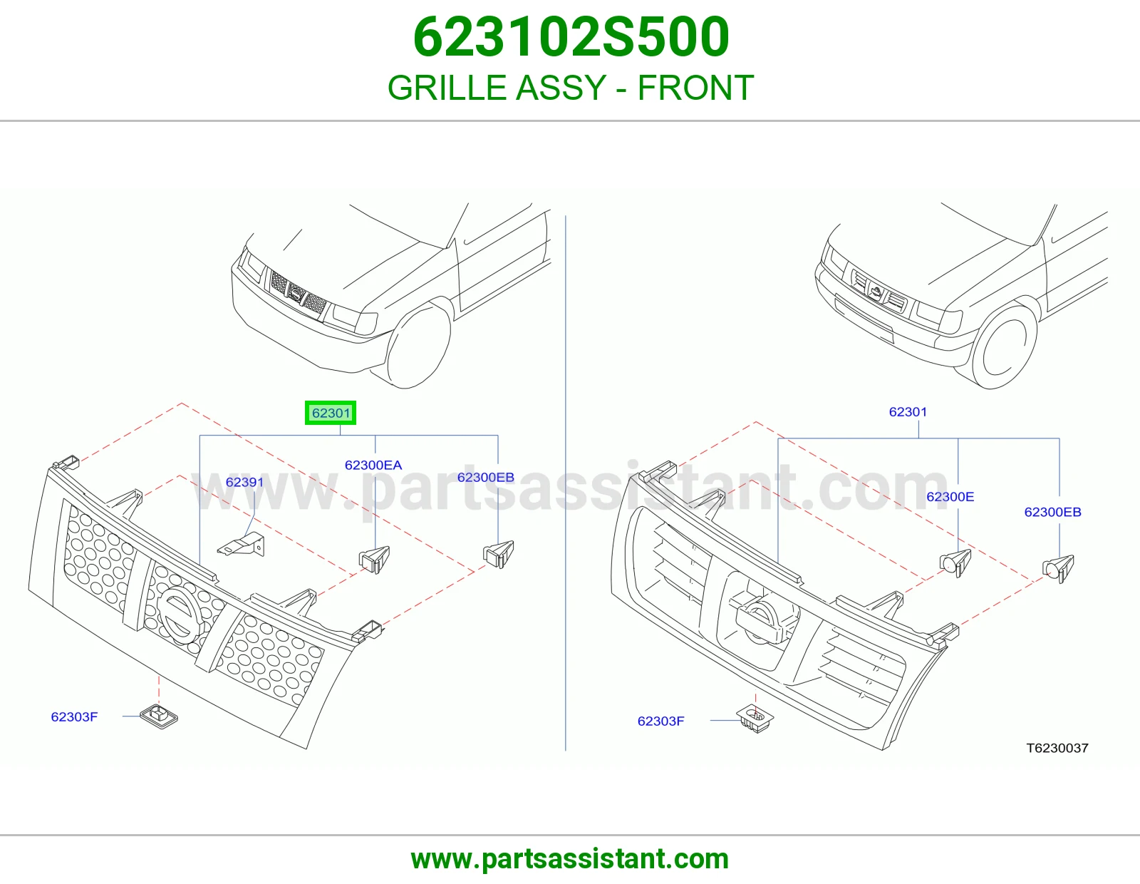 GRILLE ASSY - FRONT
