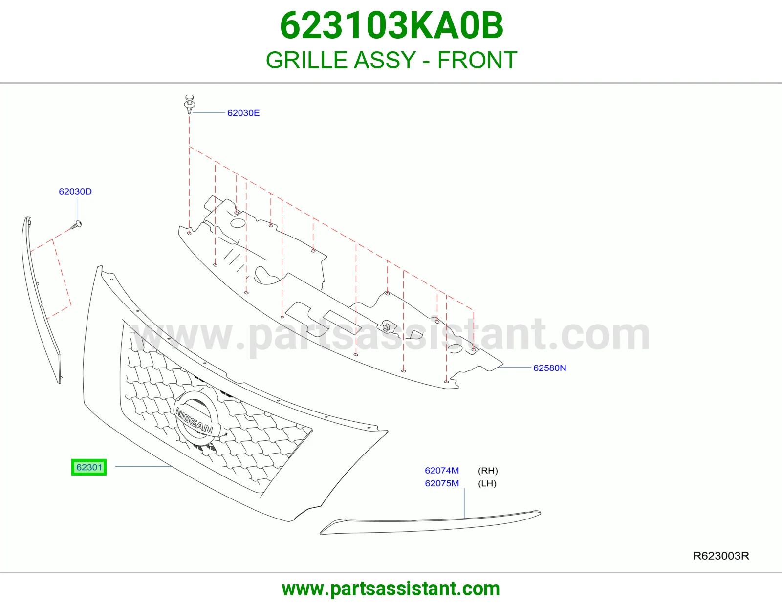 GRILLE ASSY - FRONT