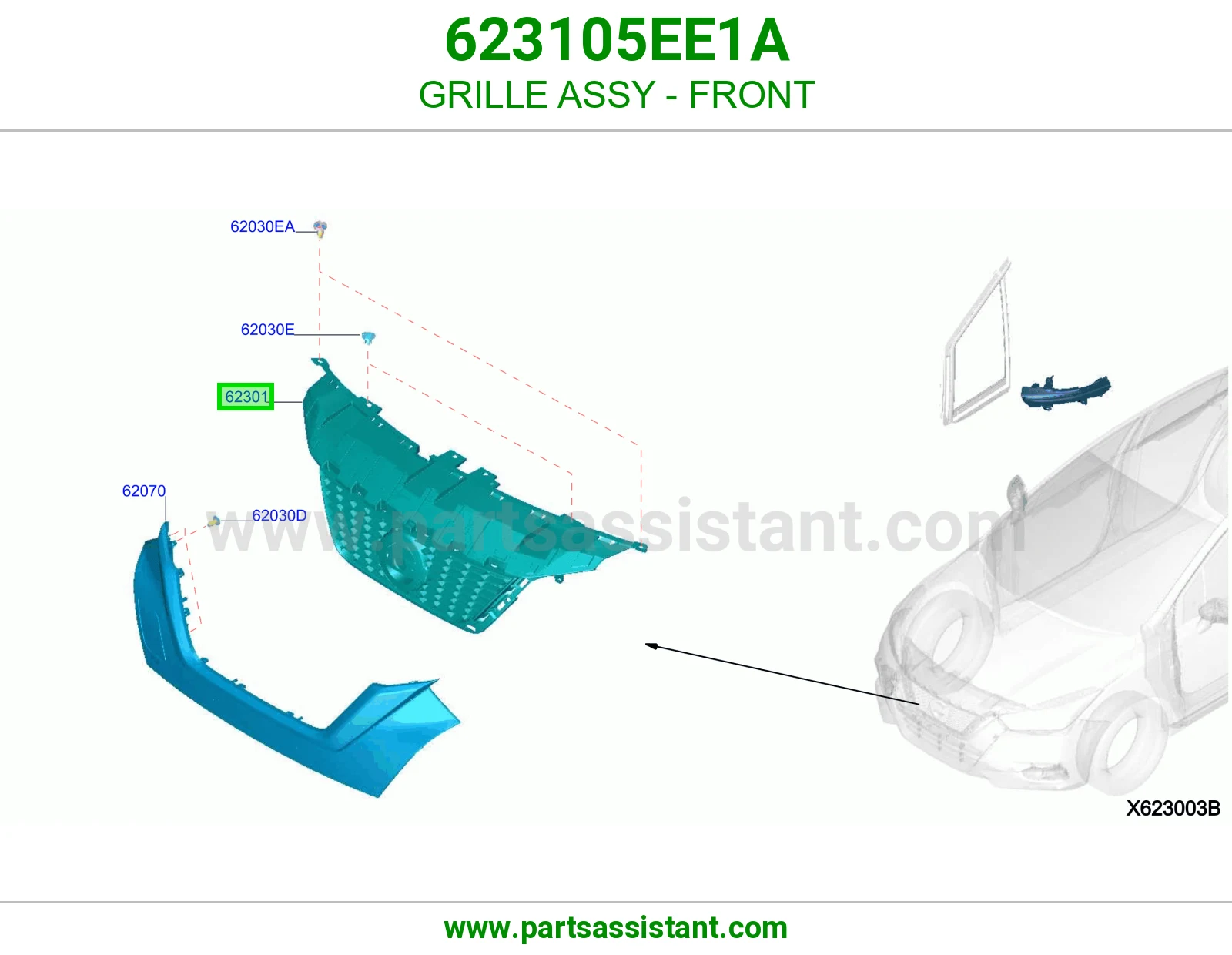 GRILLE ASSY - FRONT