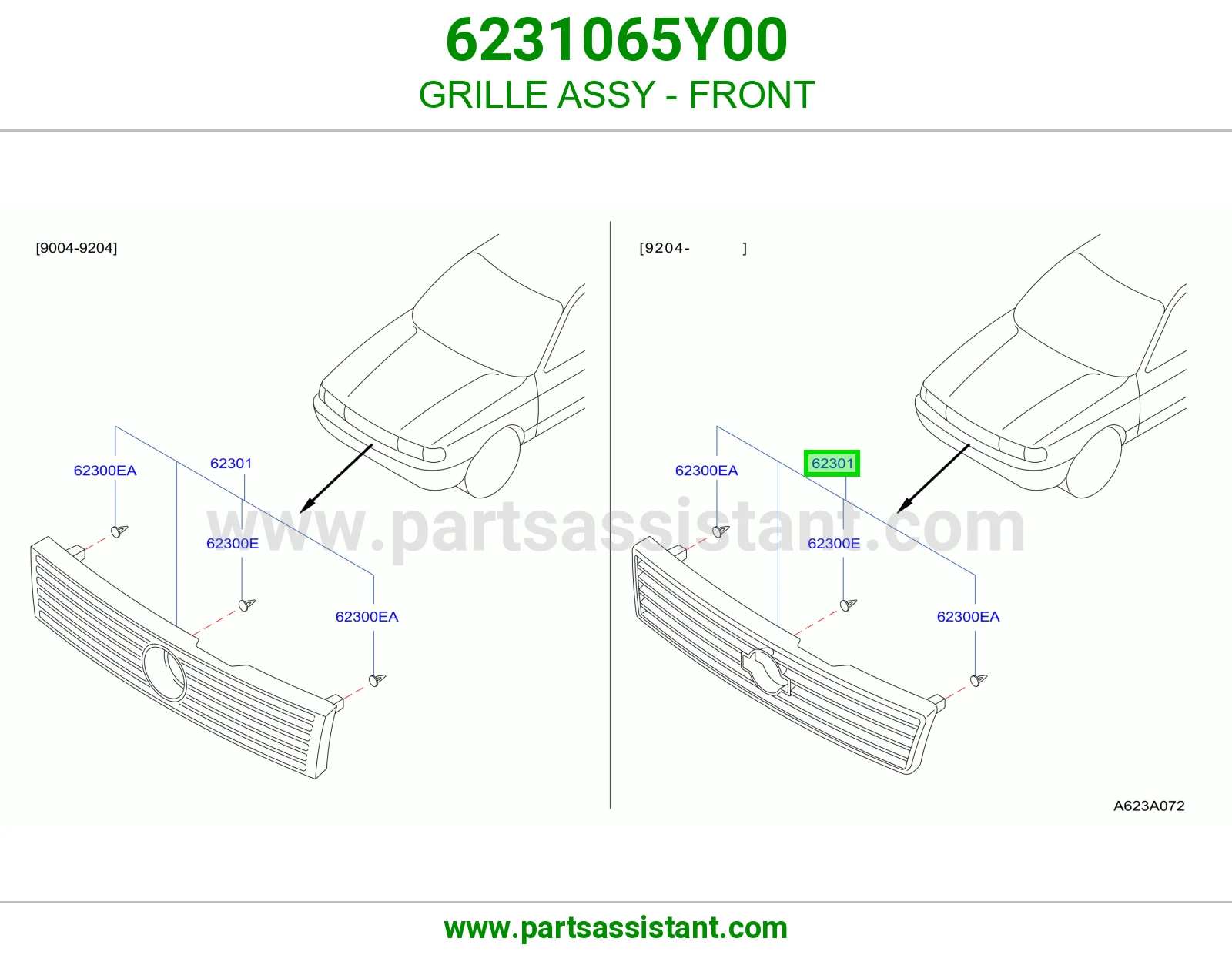 GRILLE ASSY - FRONT