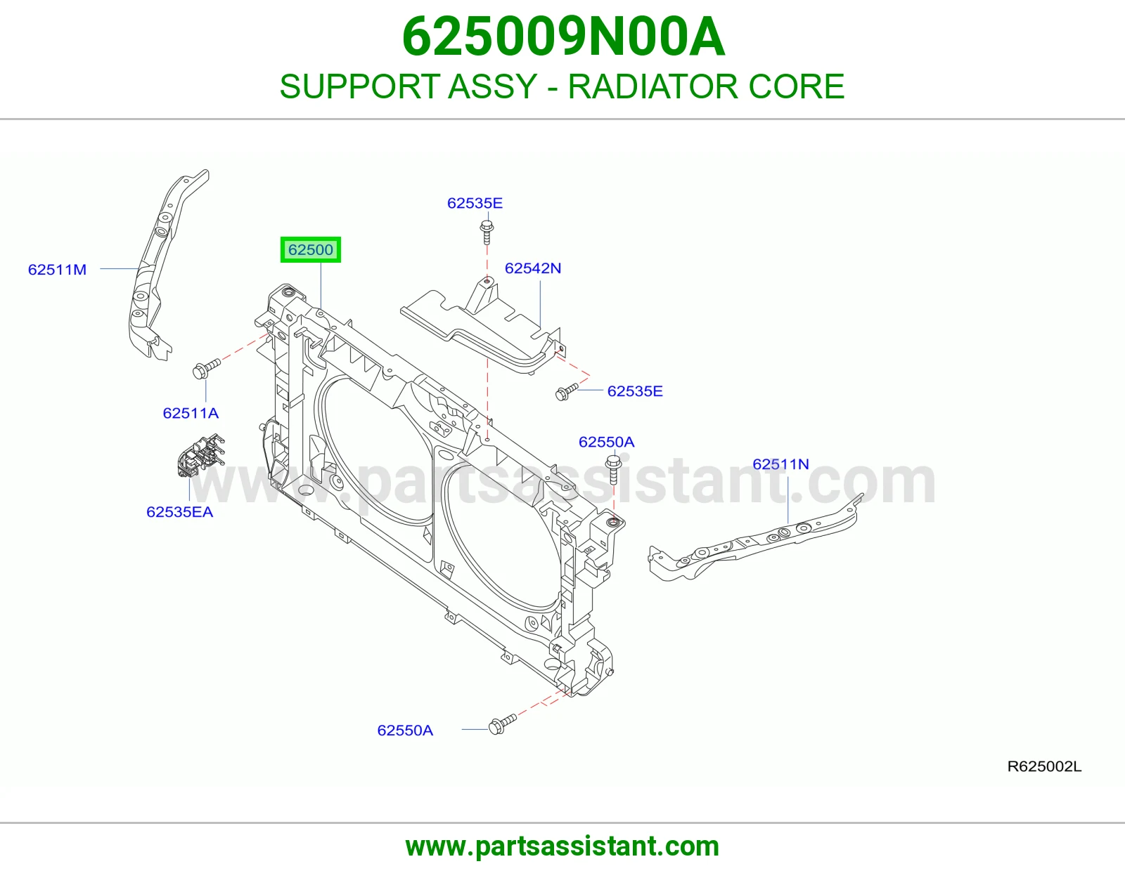 SUPPORT ASSY - RADIATOR CORE