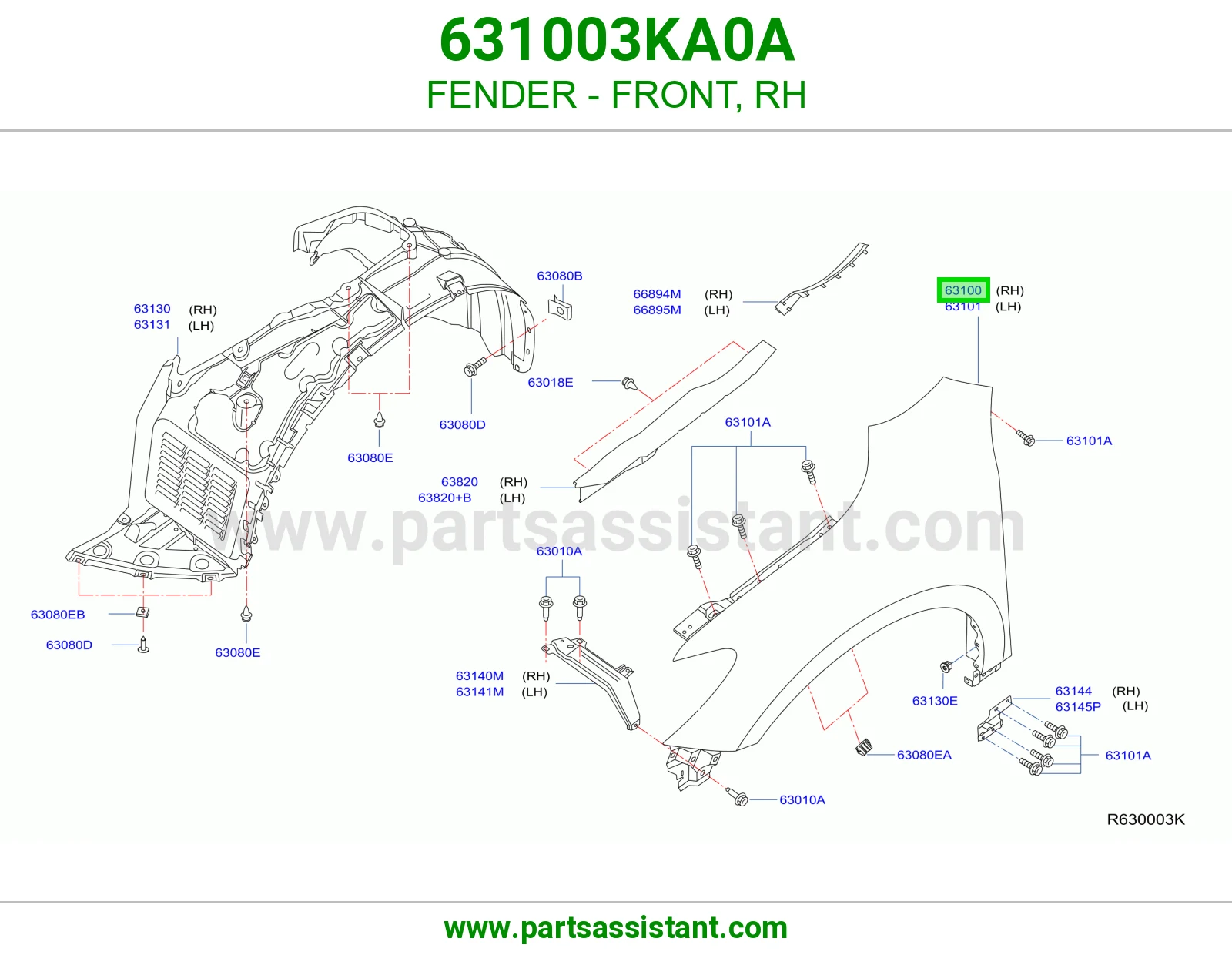 FENDER - FRONT, RH