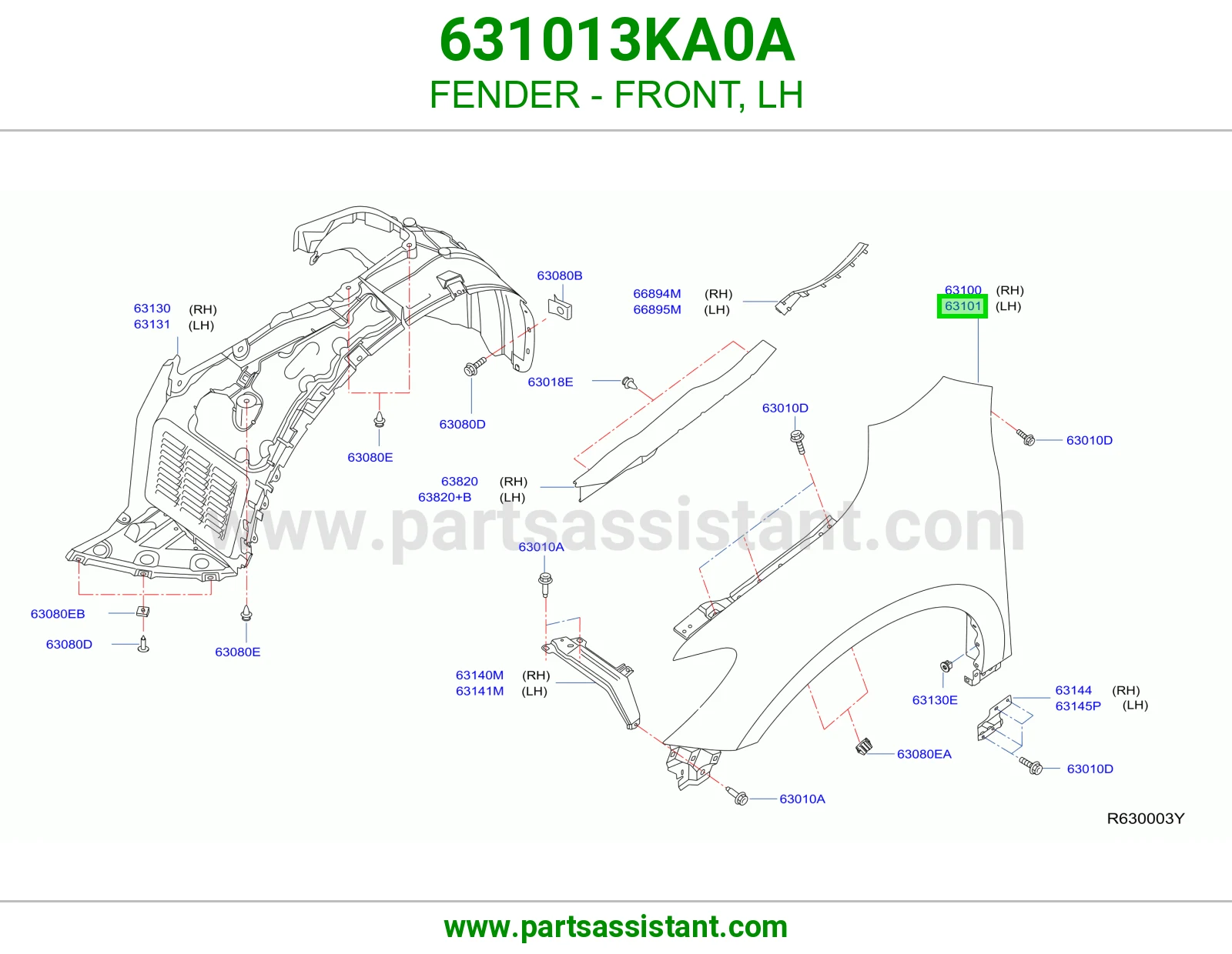 FENDER - FRONT, LH