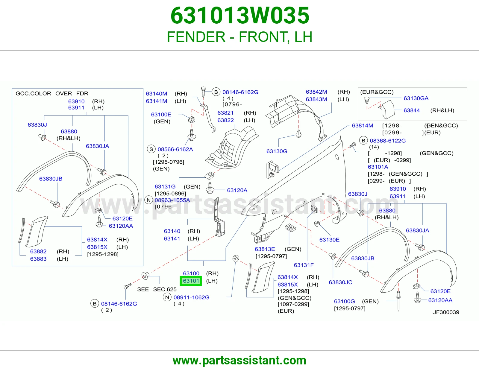 FENDER - FRONT, LH