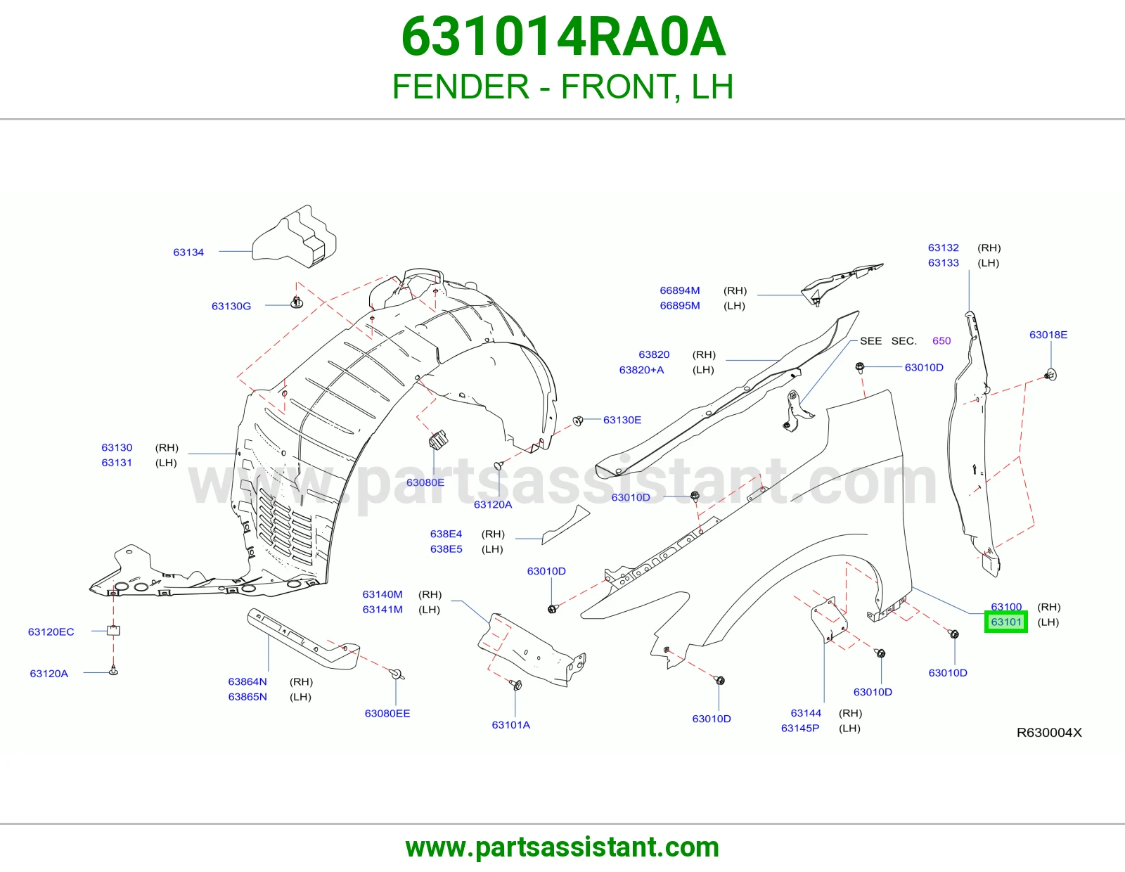 FENDER - FRONT, LH