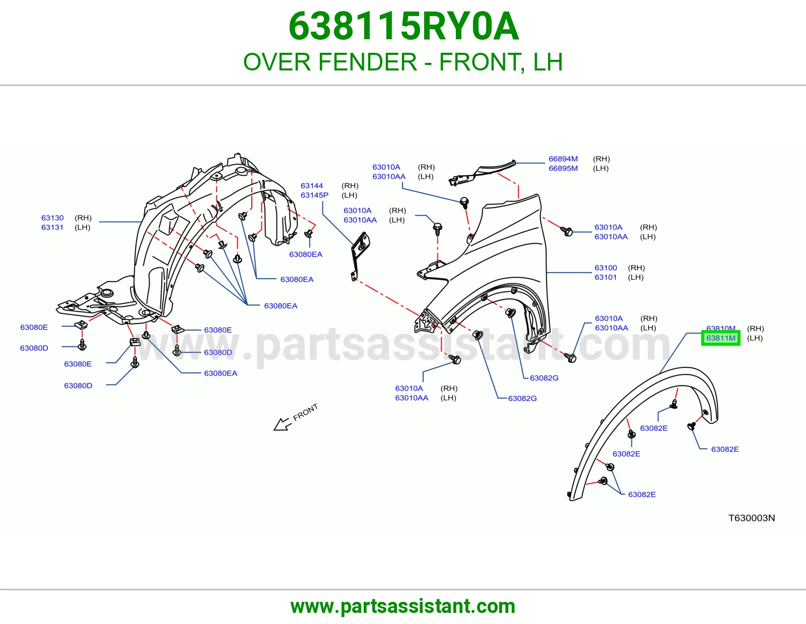 OVER FENDER - FRONT, LH