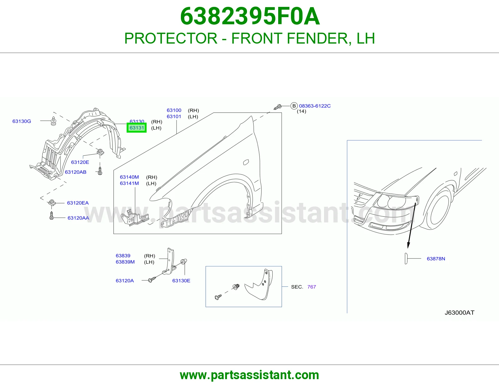PROTECTOR - FRONT FENDER, LH