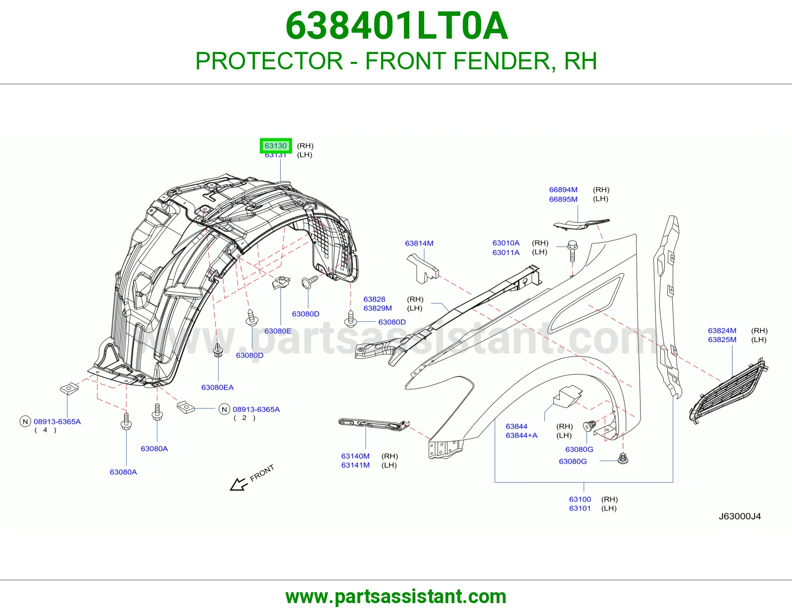 PROTECTOR - FRONT FENDER, RH