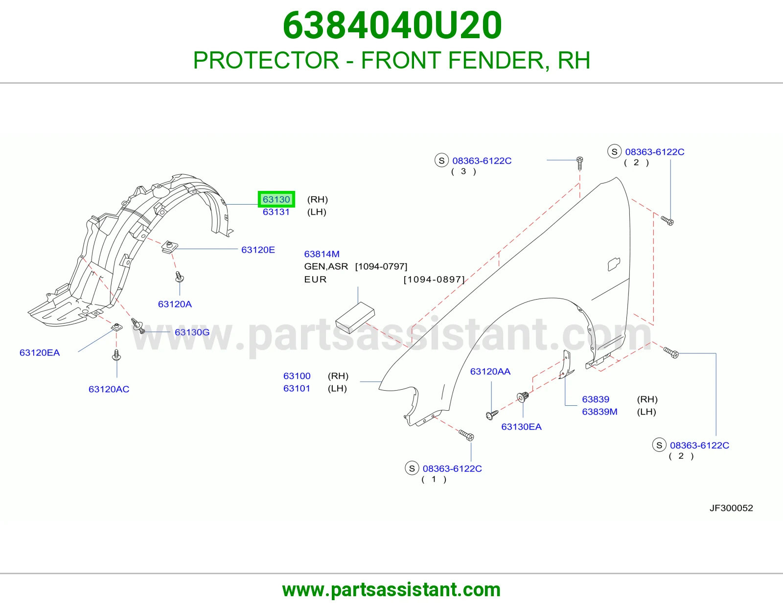PROTECTOR - FRONT FENDER, RH