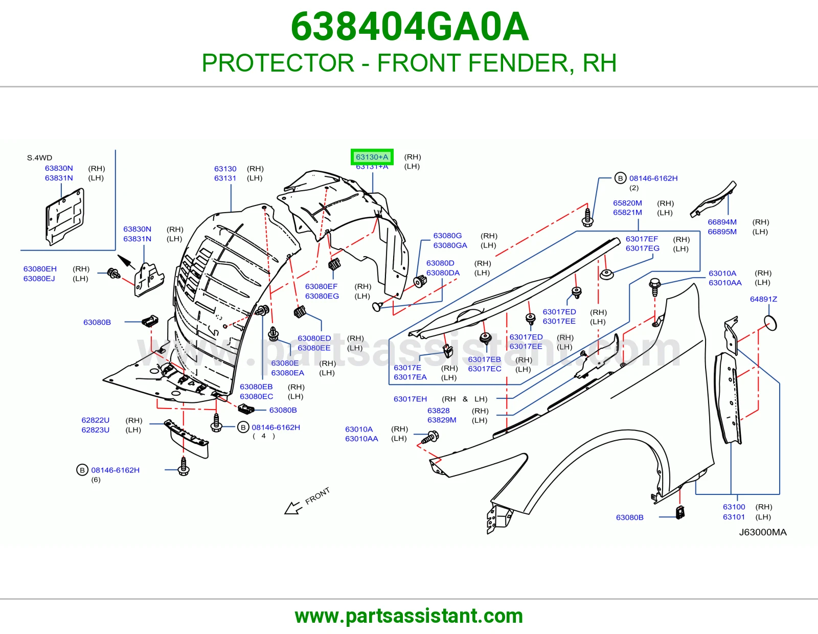 PROTECTOR - FRONT FENDER, RH