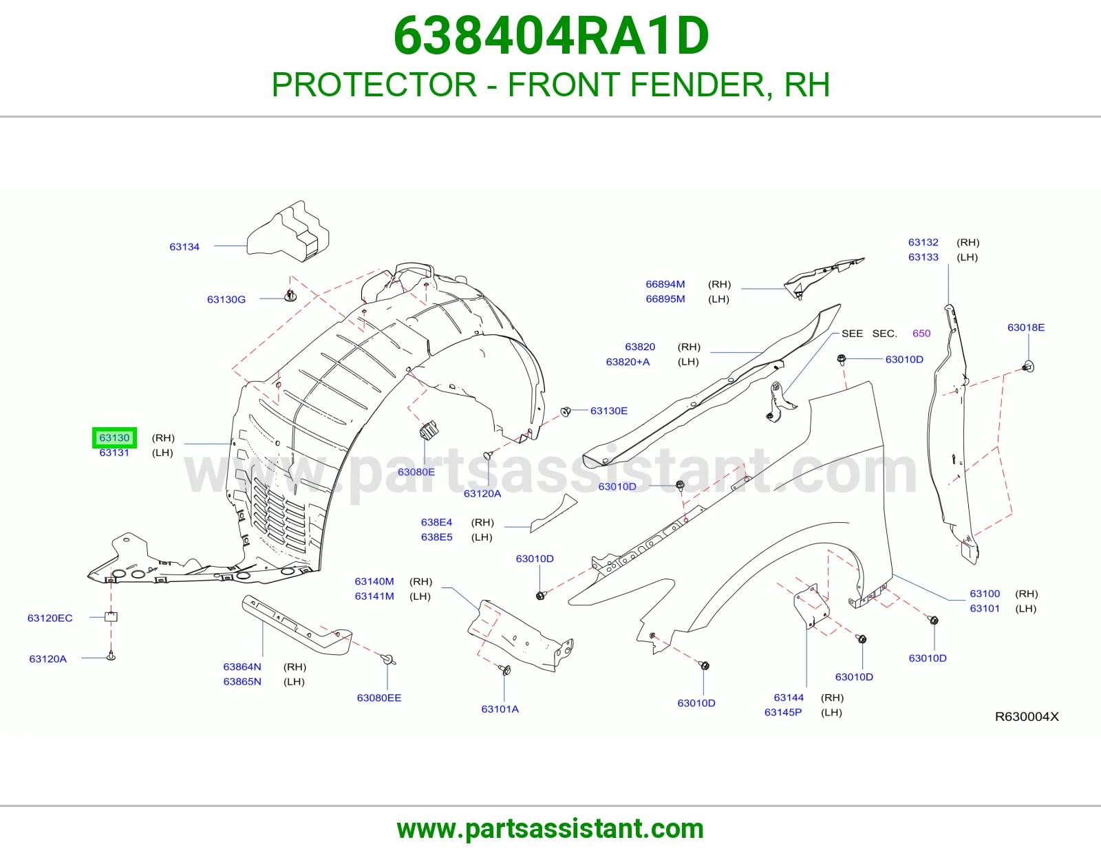PROTECTOR - FRONT FENDER, RH