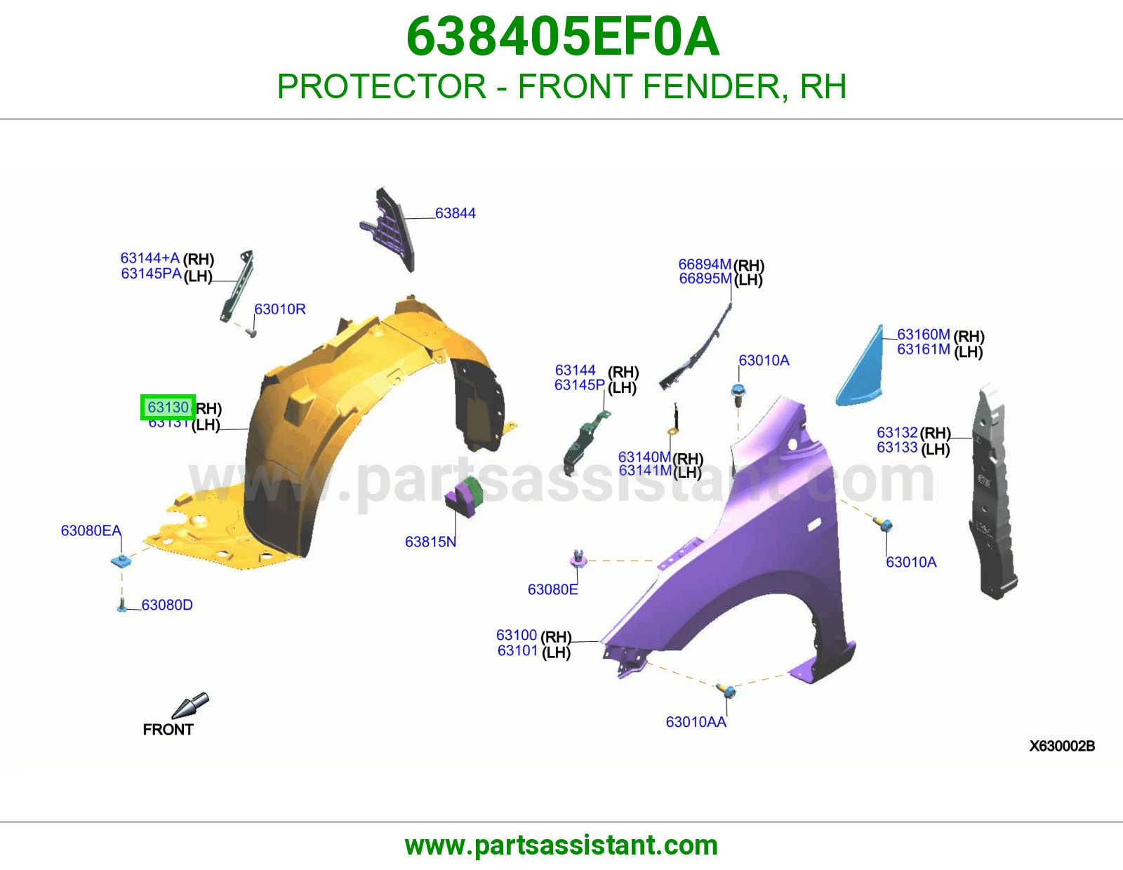 PROTECTOR - FRONT FENDER, RH