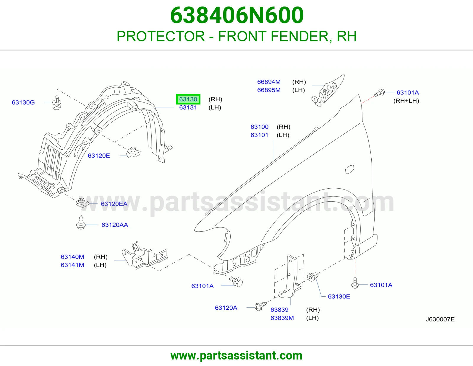 PROTECTOR - FRONT FENDER, RH