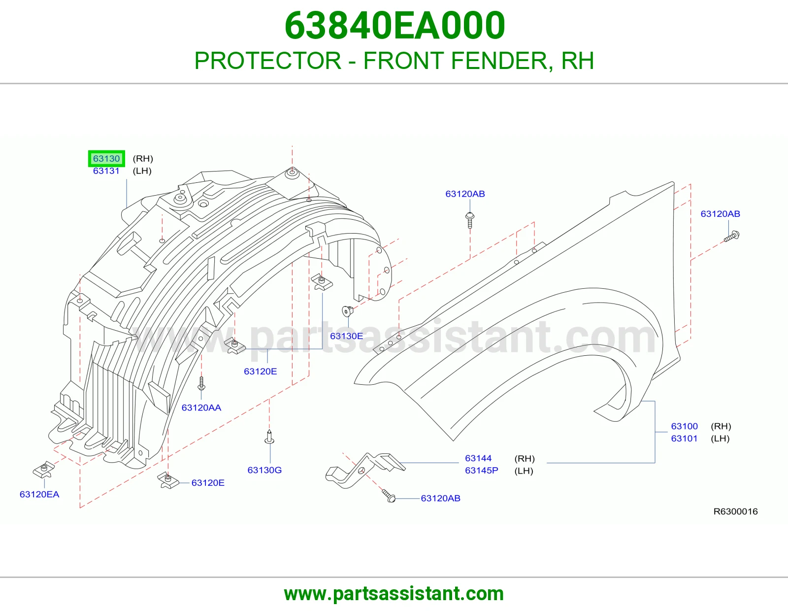 PROTECTOR - FRONT FENDER, RH