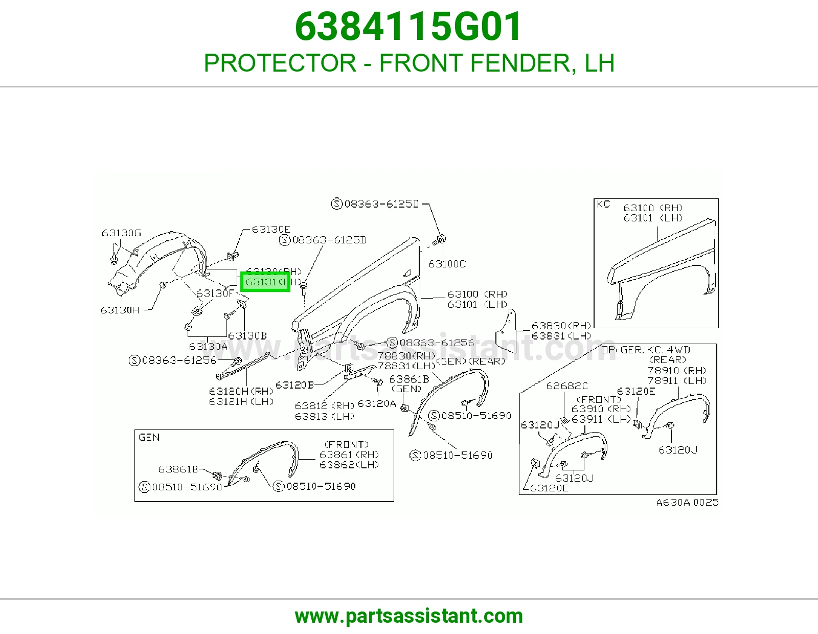 PROTECTOR - FRONT FENDER, LH