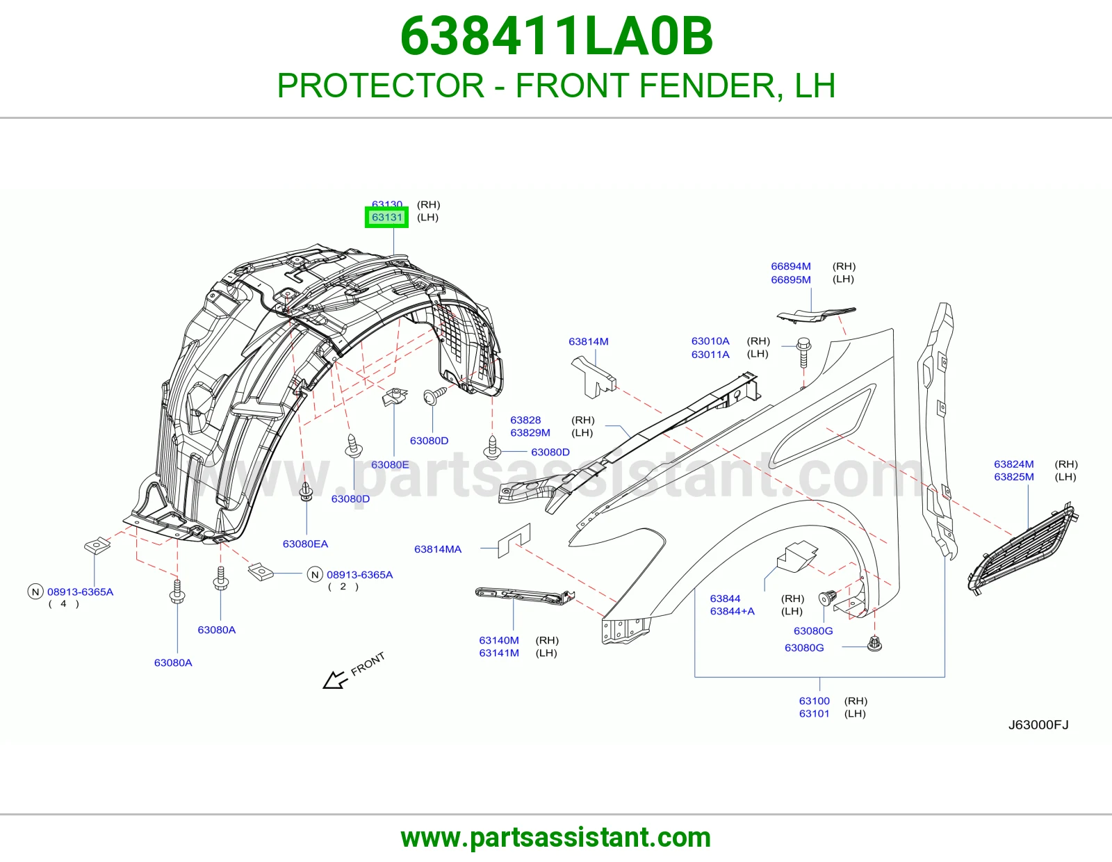 PROTECTOR - FRONT FENDER, LH