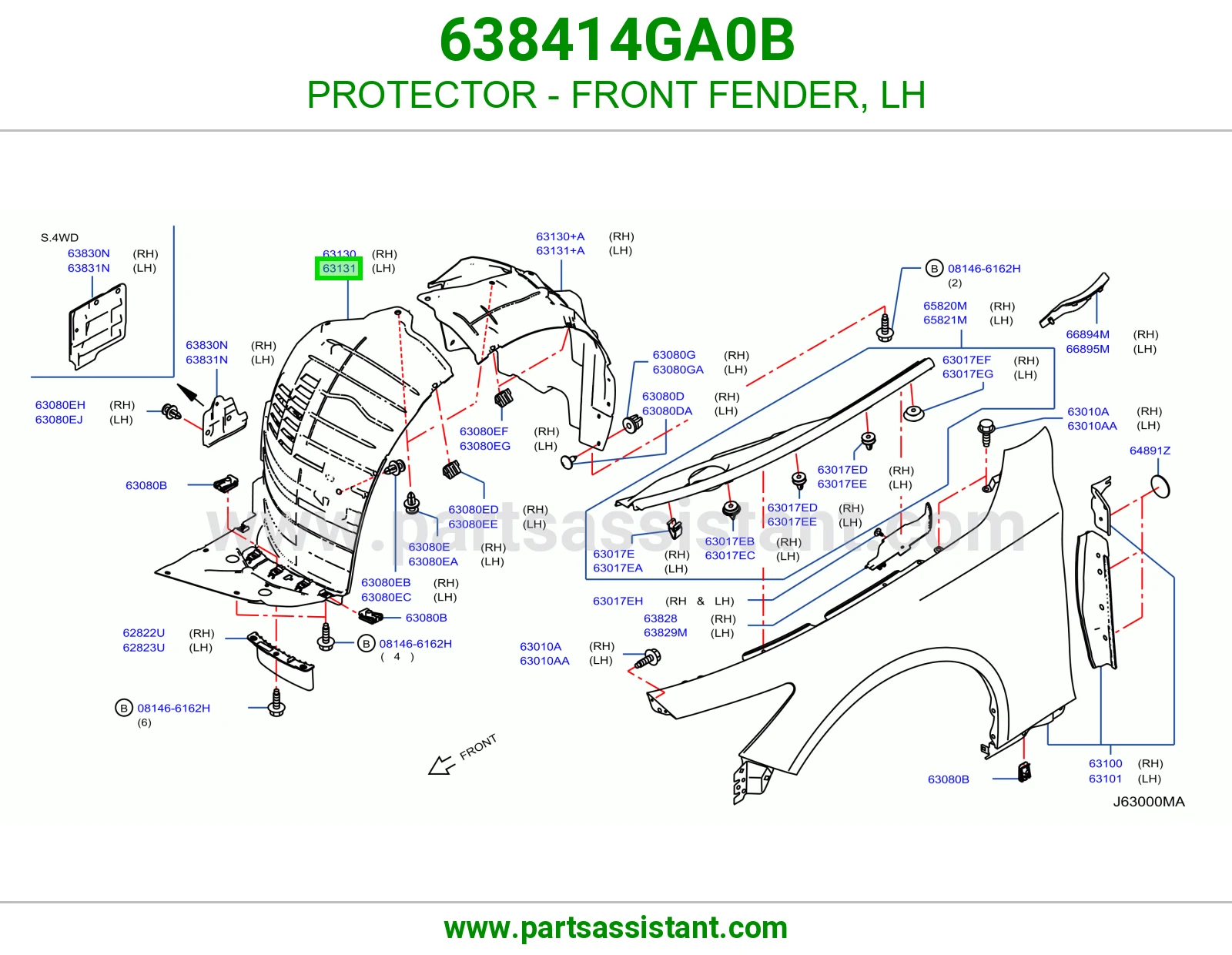PROTECTOR - FRONT FENDER, LH