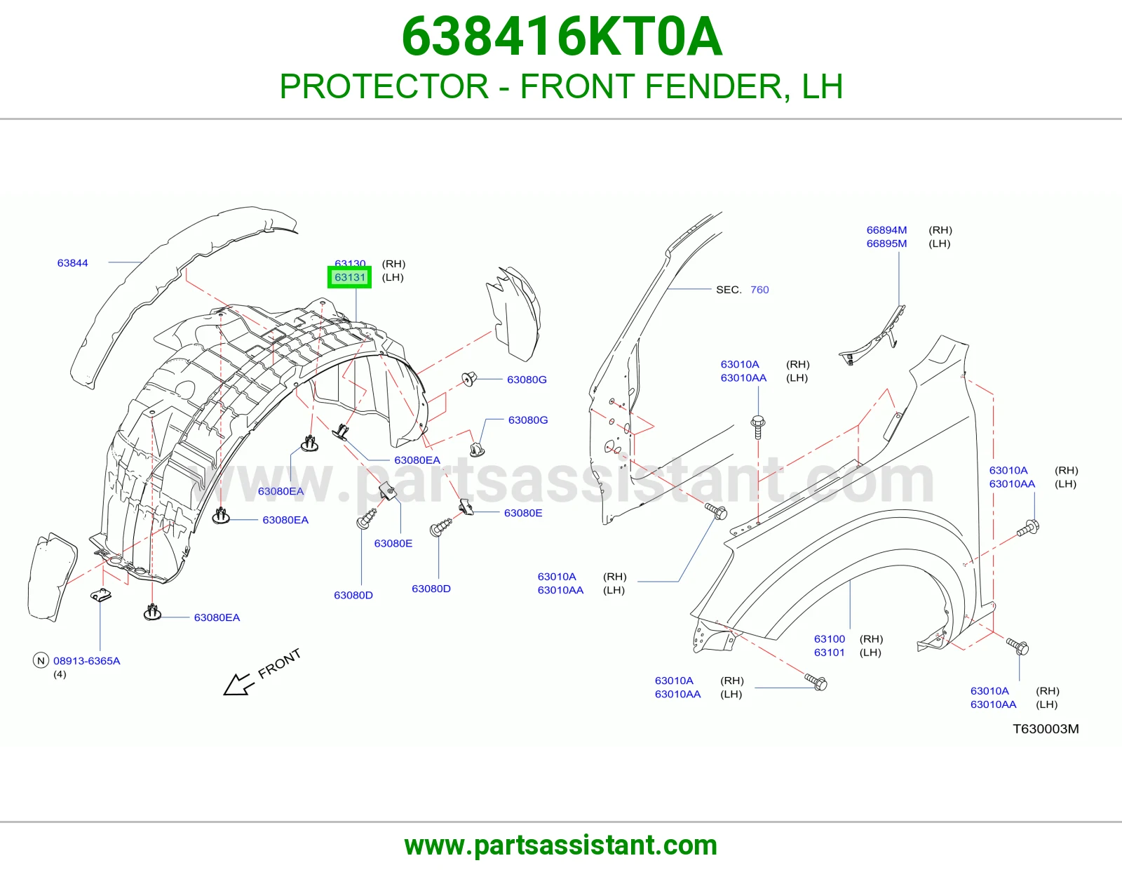 PROTECTOR - FRONT FENDER, LH