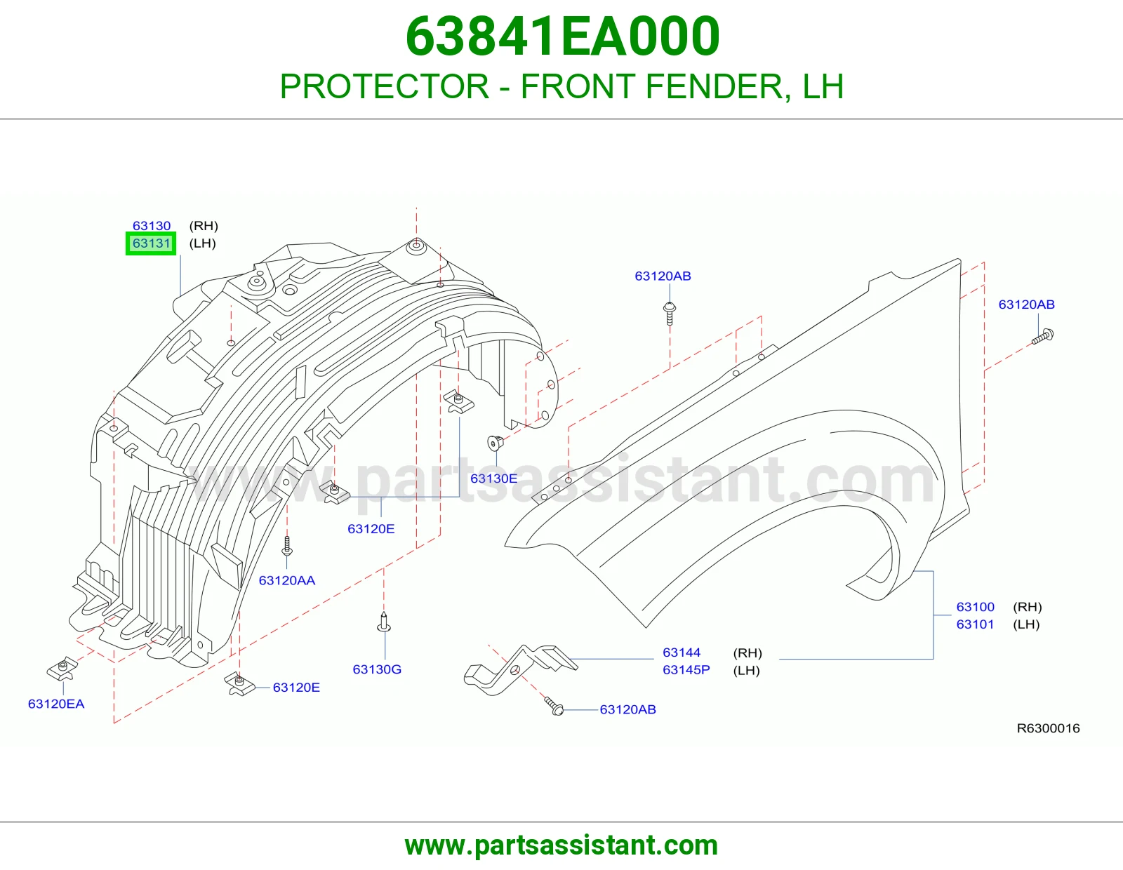 PROTECTOR - FRONT FENDER, LH