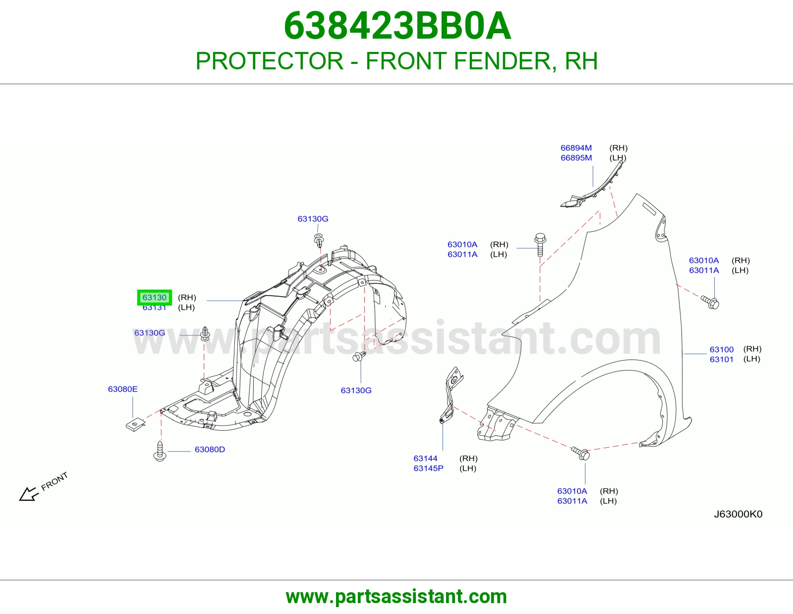 PROTECTOR - FRONT FENDER, RH
