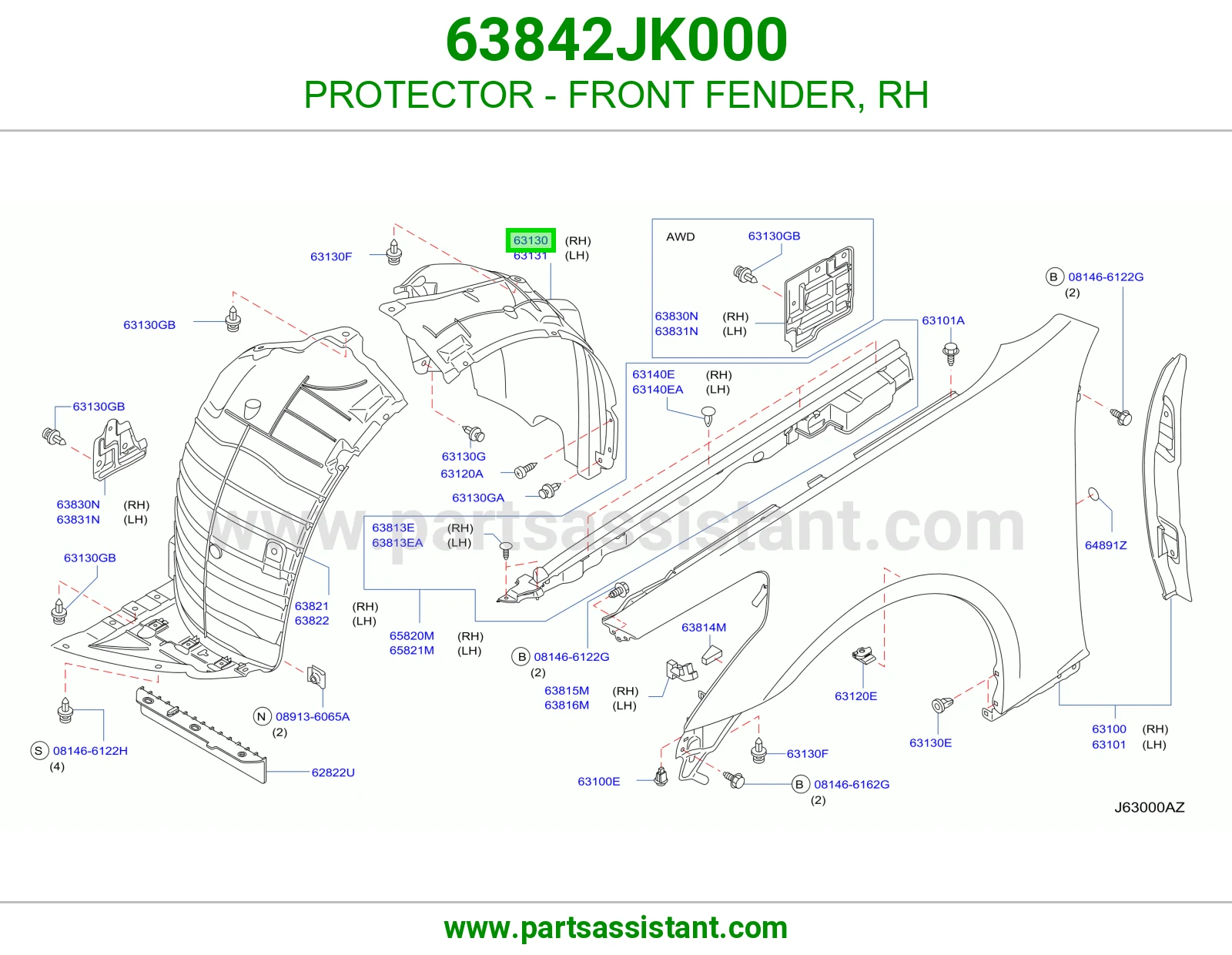 PROTECTOR - FRONT FENDER, RH