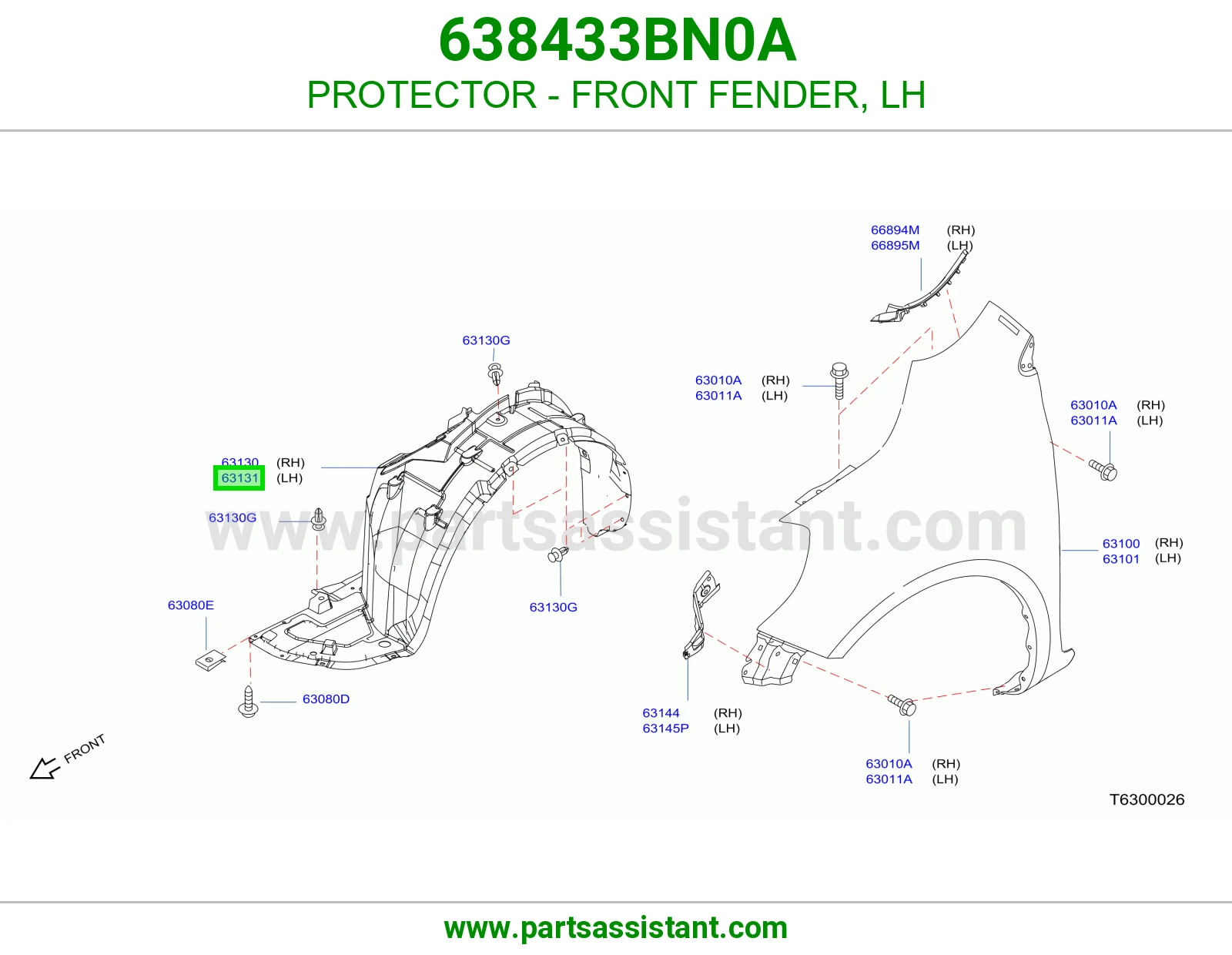 PROTECTOR - FRONT FENDER, LH