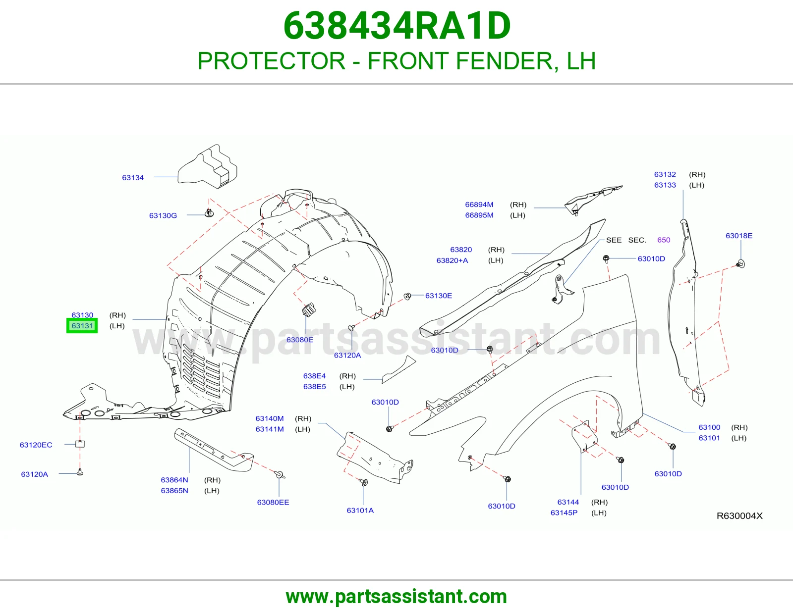PROTECTOR - FRONT FENDER, LH