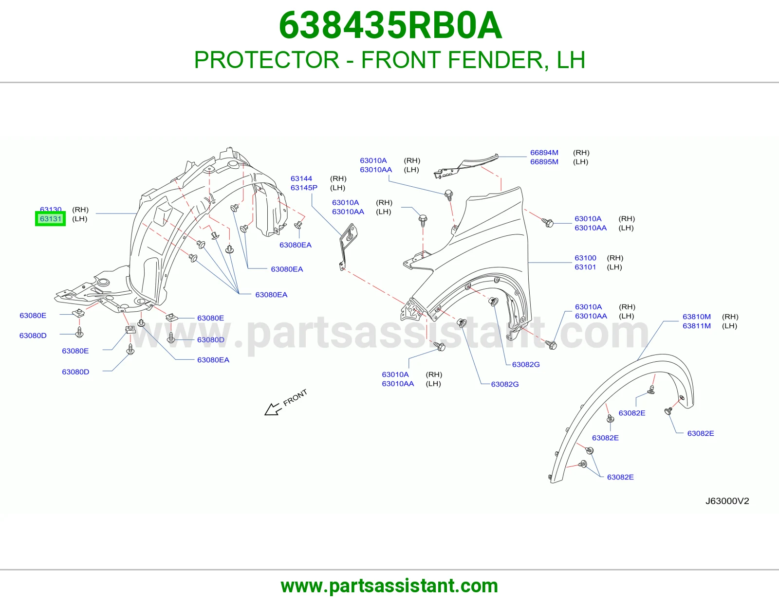 PROTECTOR - FRONT FENDER, LH