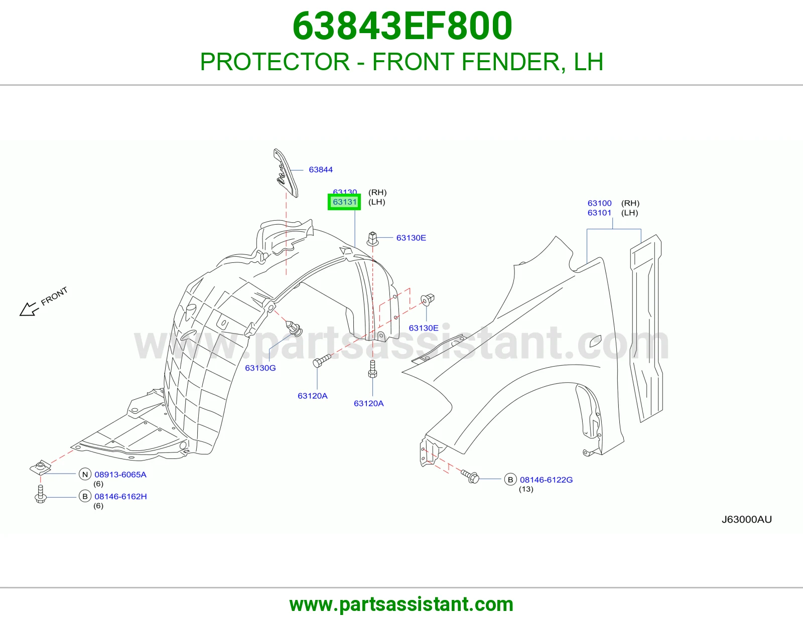 PROTECTOR - FRONT FENDER, LH