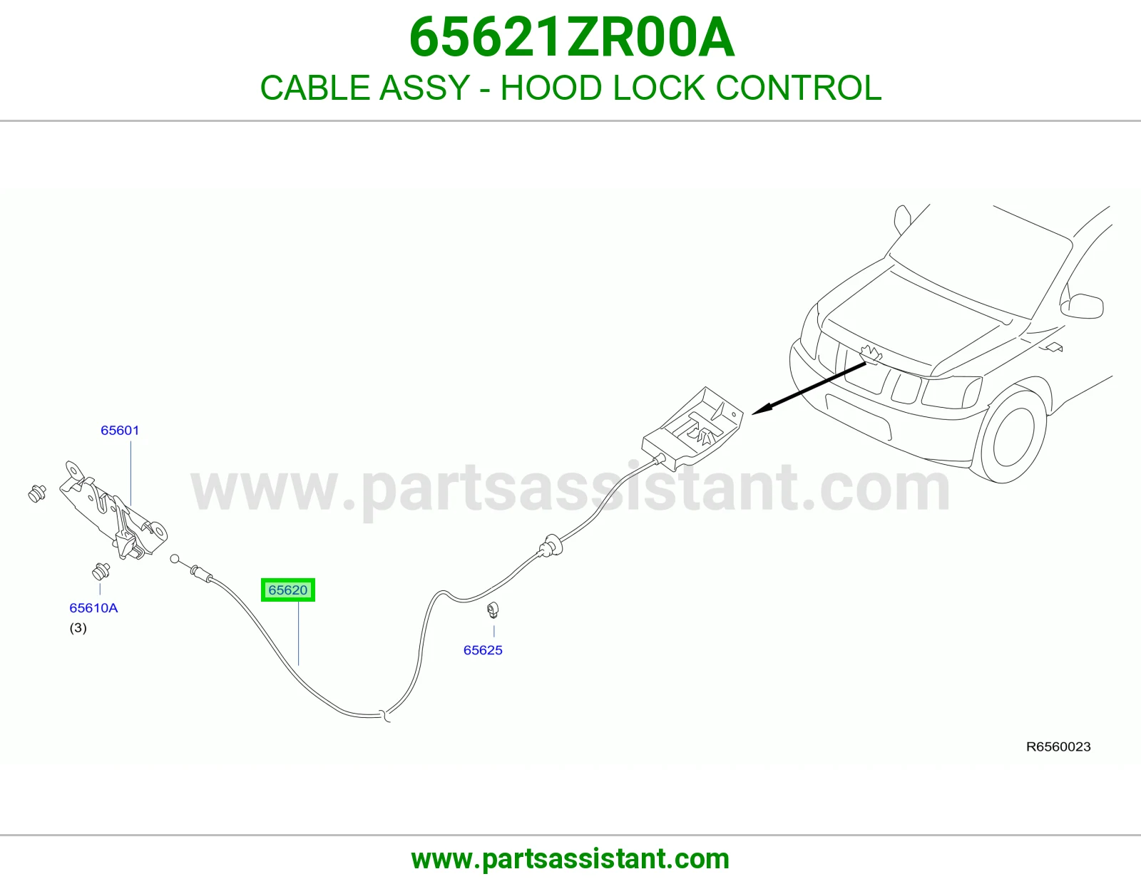 CABLE ASSY - HOOD LOCK CONTROL