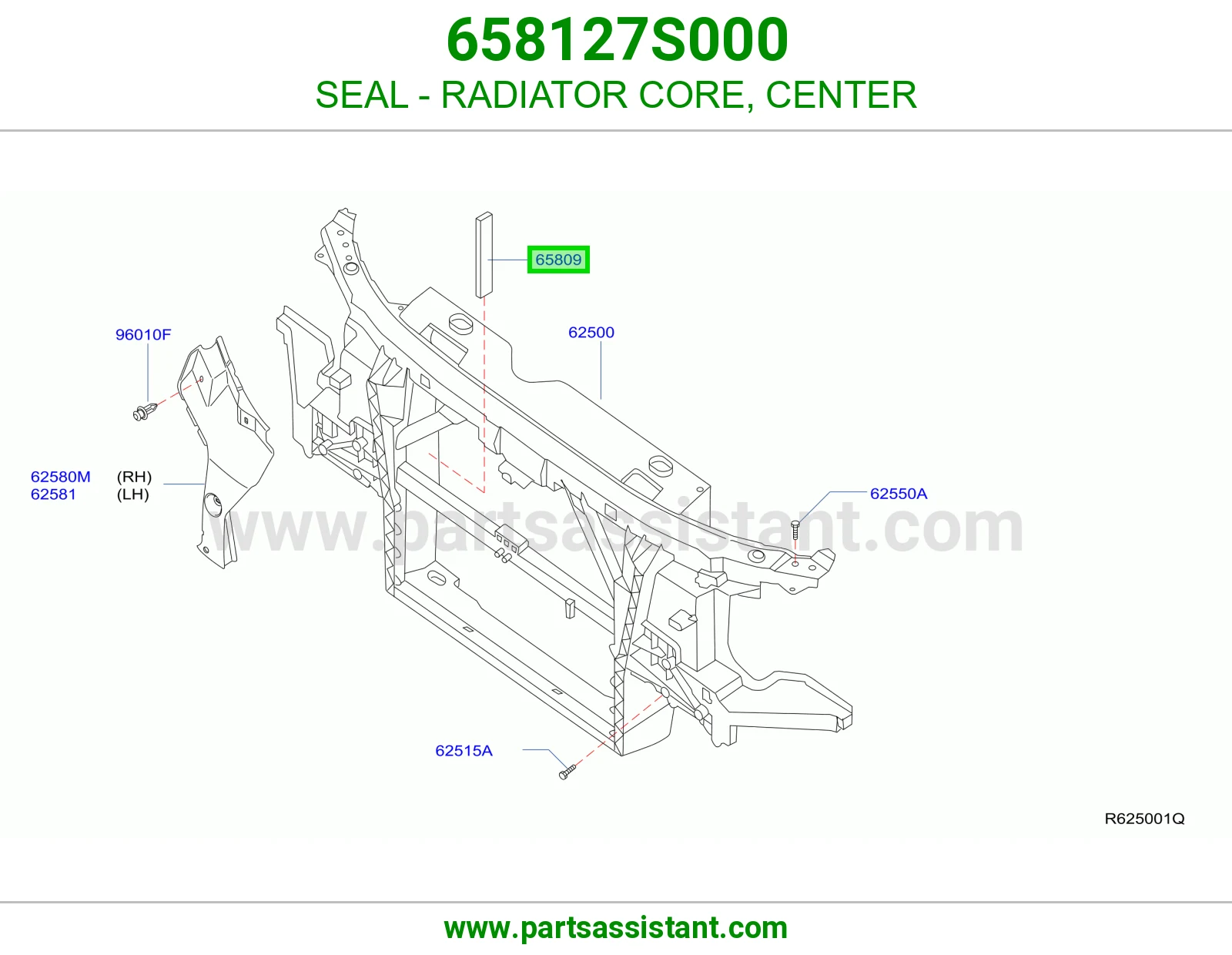 SEAL - RADIATOR CORE, CENTER