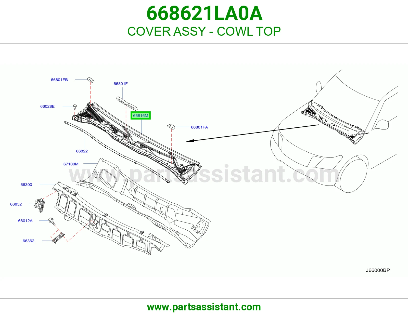 COVER ASSY - COWL TOP