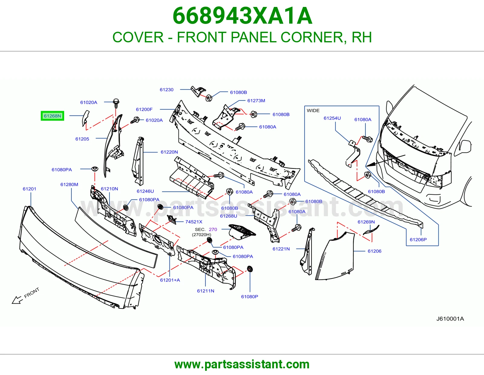 COVER - FRONT PANEL CORNER, RH