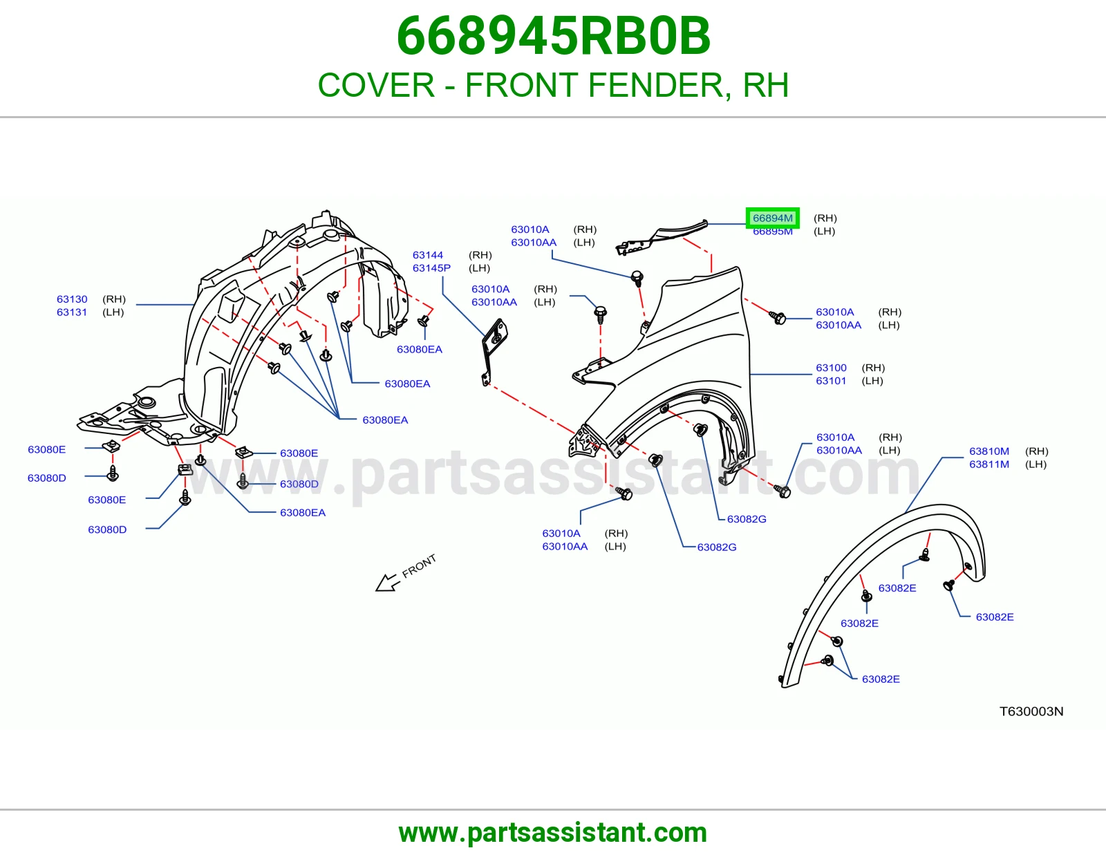 COVER - FRONT FENDER, RH
