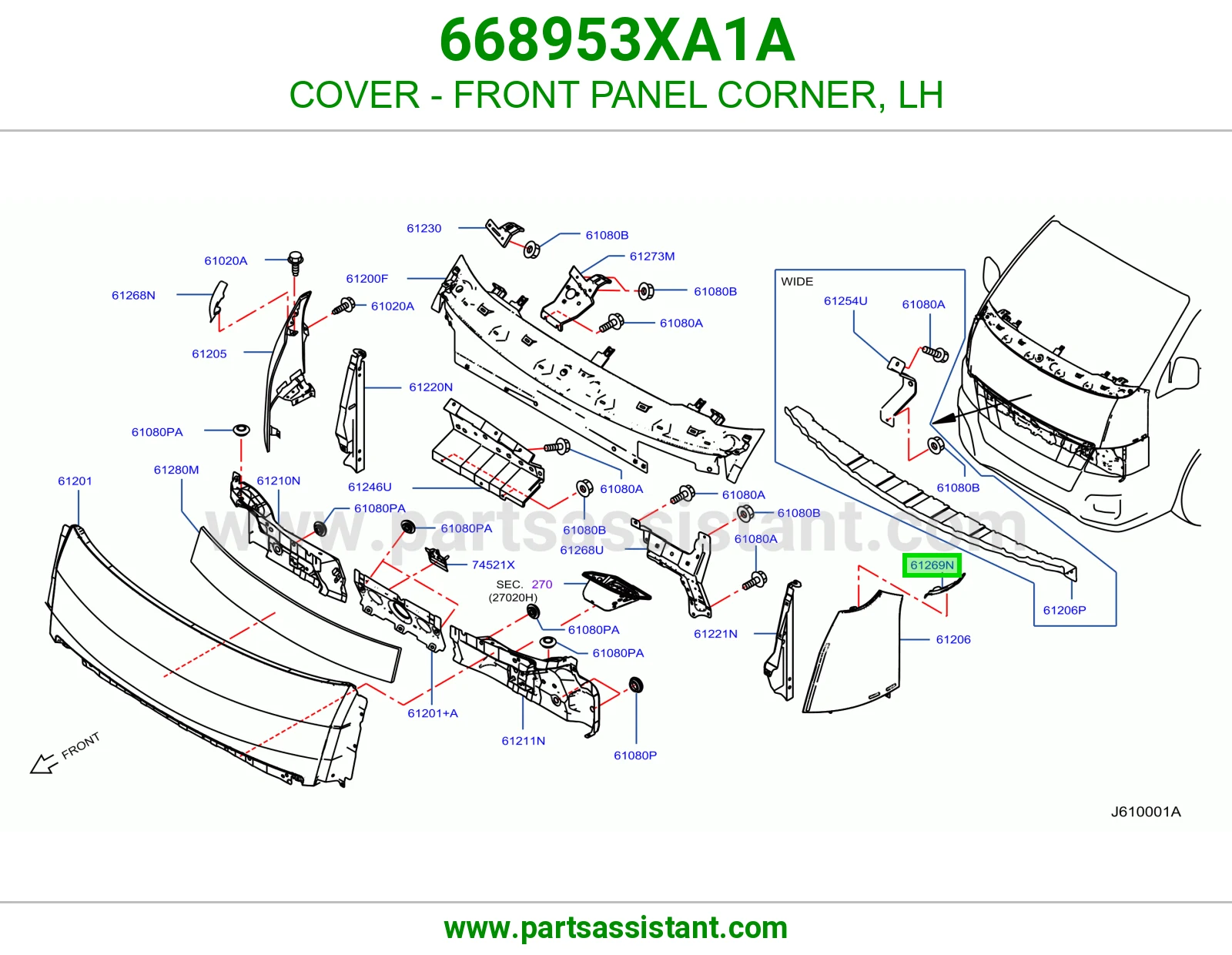 COVER - FRONT PANEL CORNER, LH