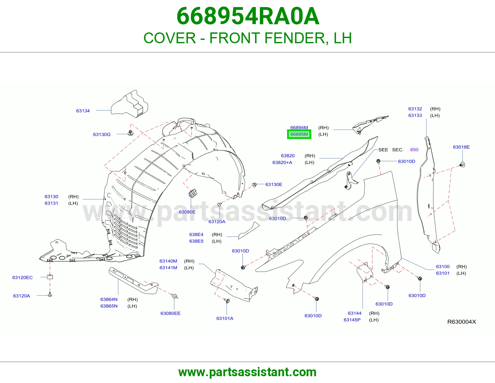 COVER - FRONT FENDER, LH