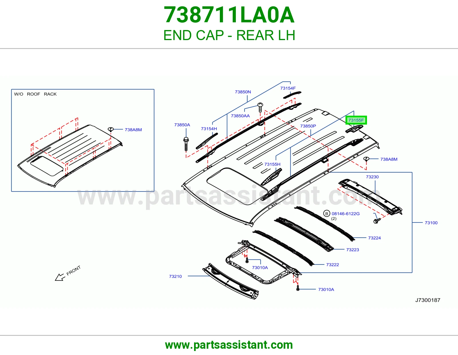 END CAP - REAR LH