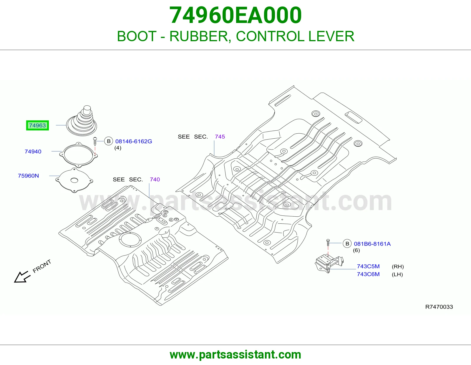 BOOT - RUBBER, CONTROL LEVER