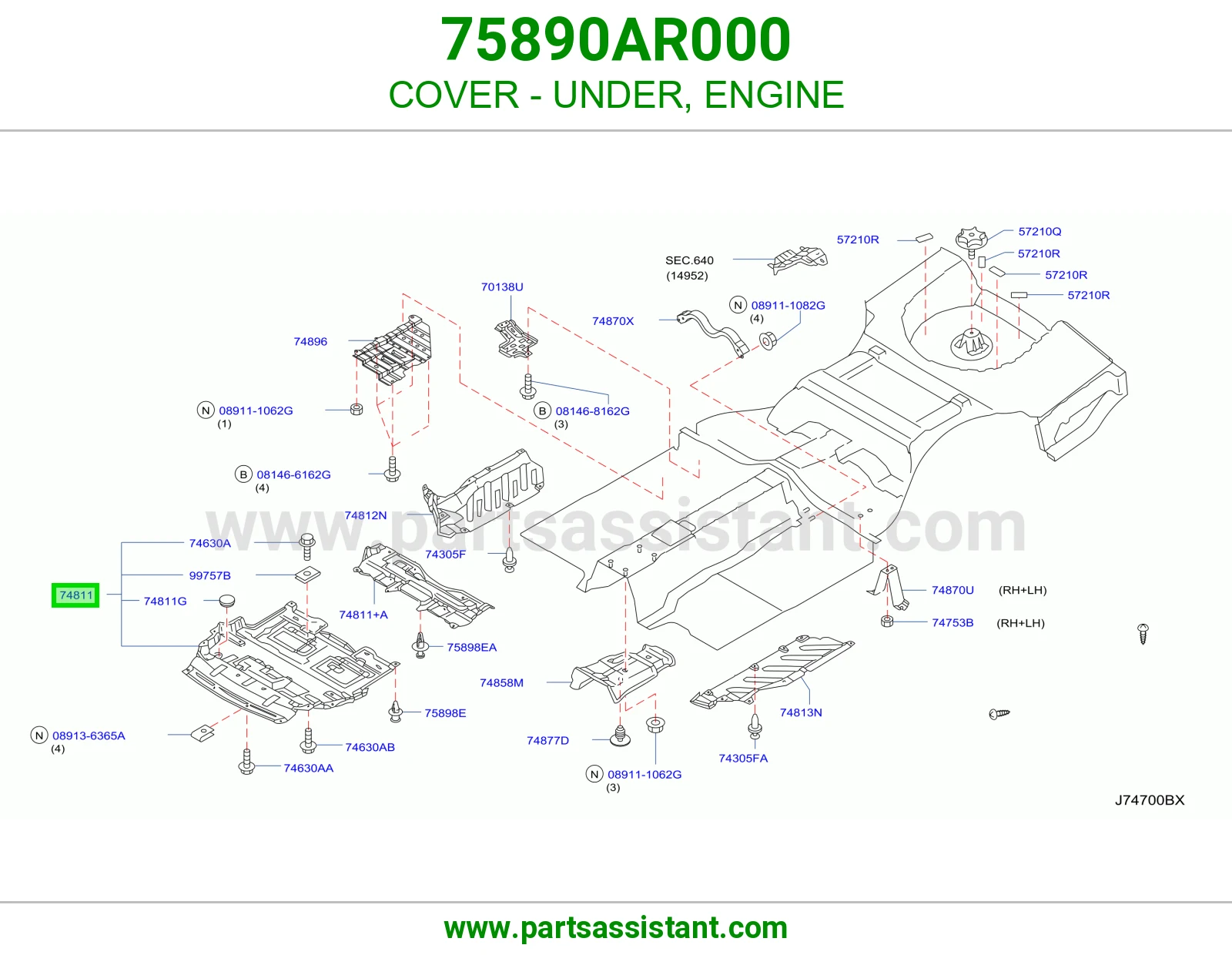 COVER - UNDER, ENGINE