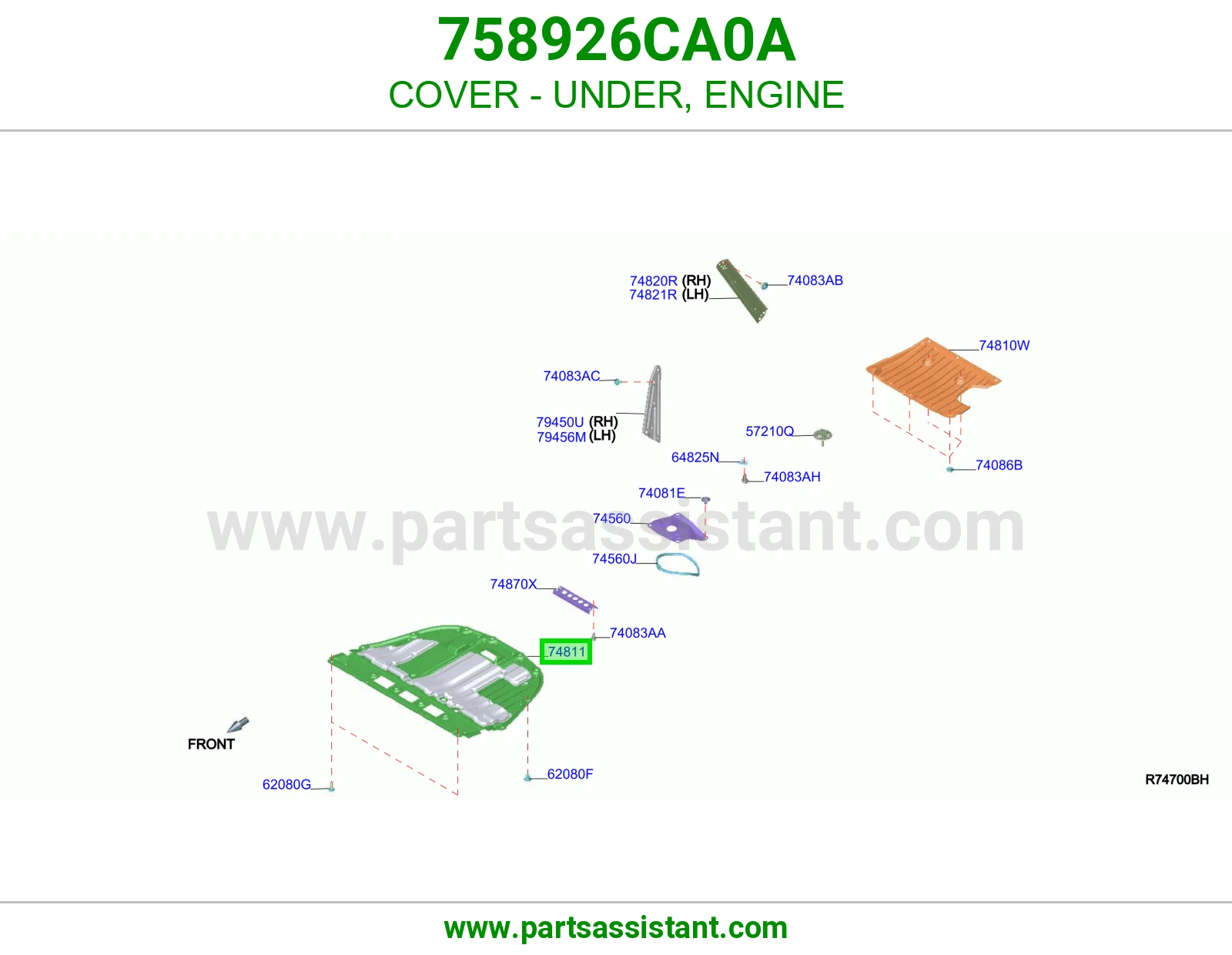 COVER - UNDER, ENGINE