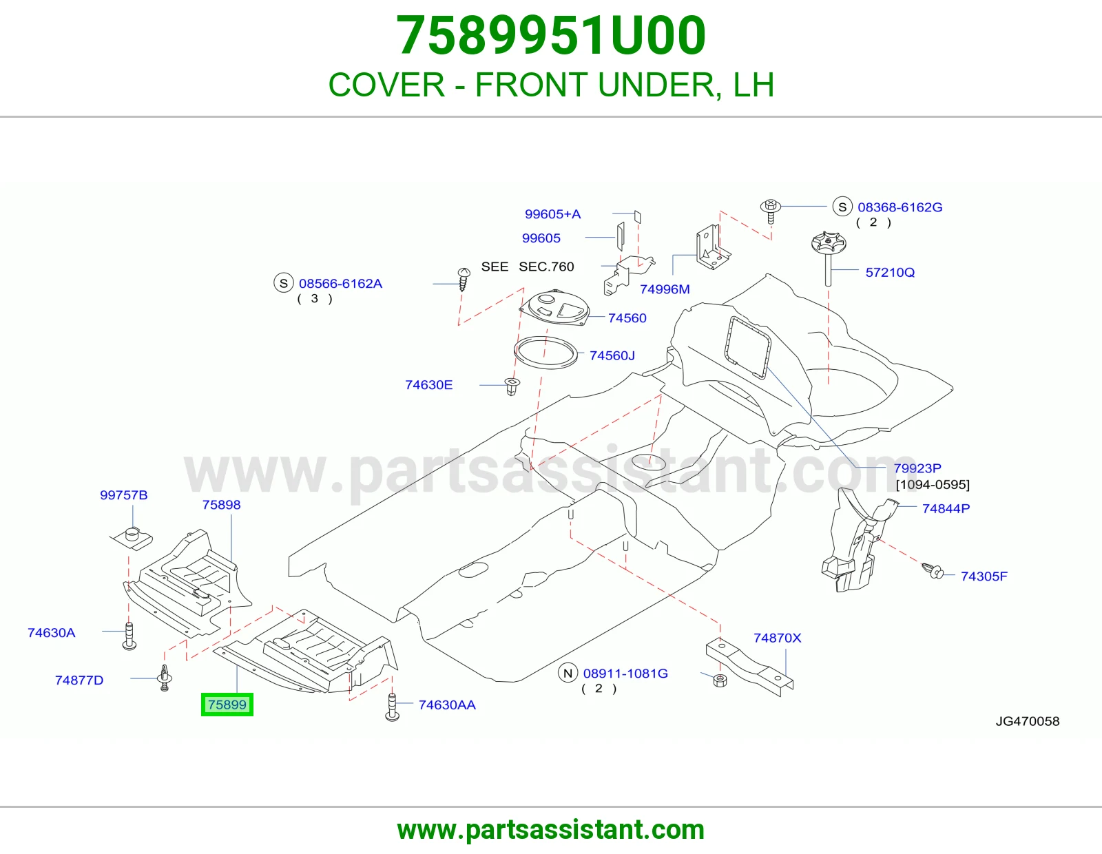 COVER - FRONT UNDER, LH