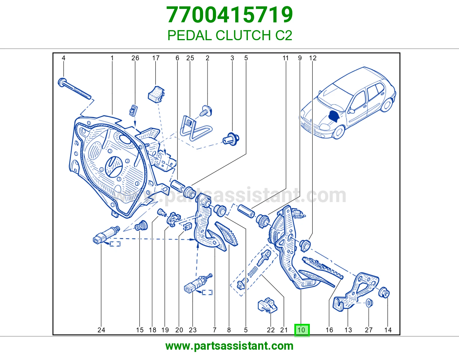 PEDAL CLUTCH   C2