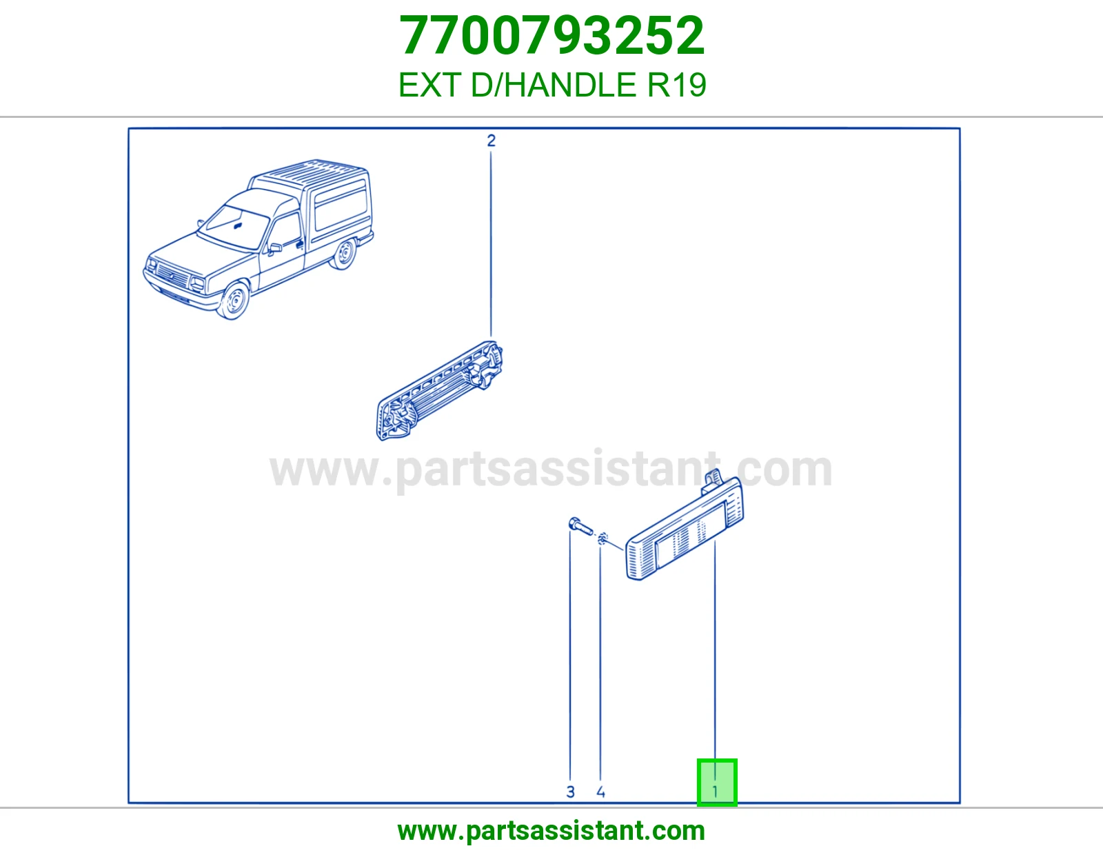 EXT D/HANDLE  R19