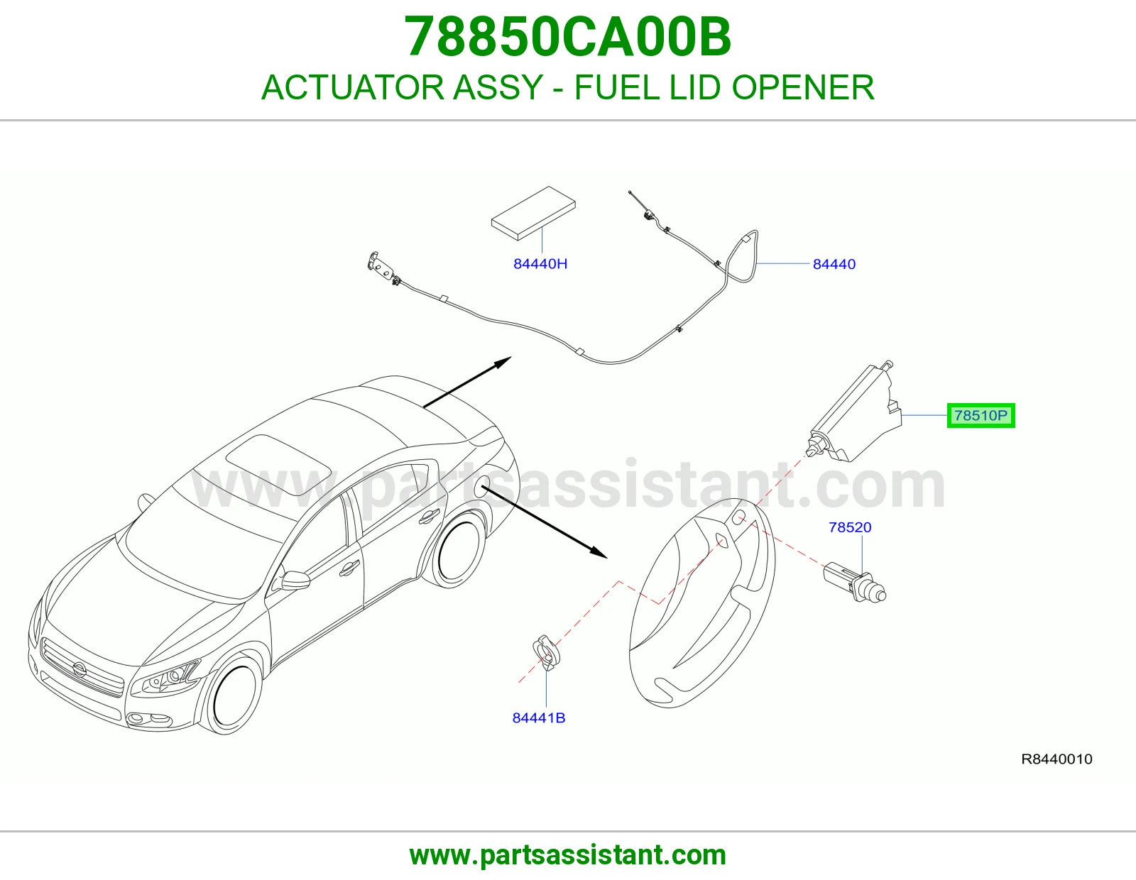 ACTUATOR ASSY - FUEL LID OPENER