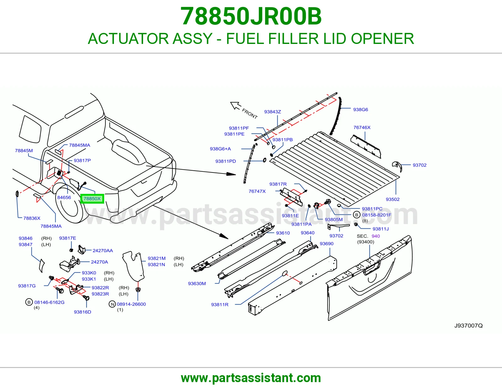ACTUATOR ASSY - FUEL FILLER LID OPENER