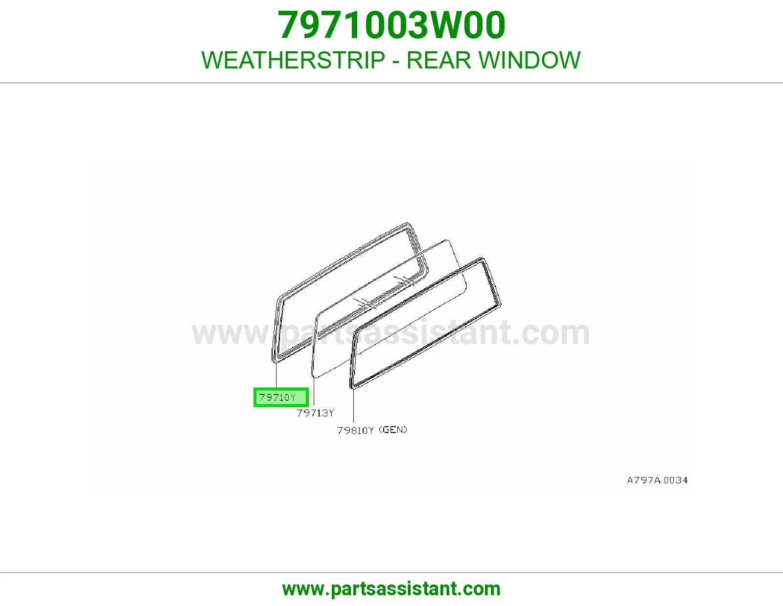 WEATHERSTRIP - REAR WINDOW