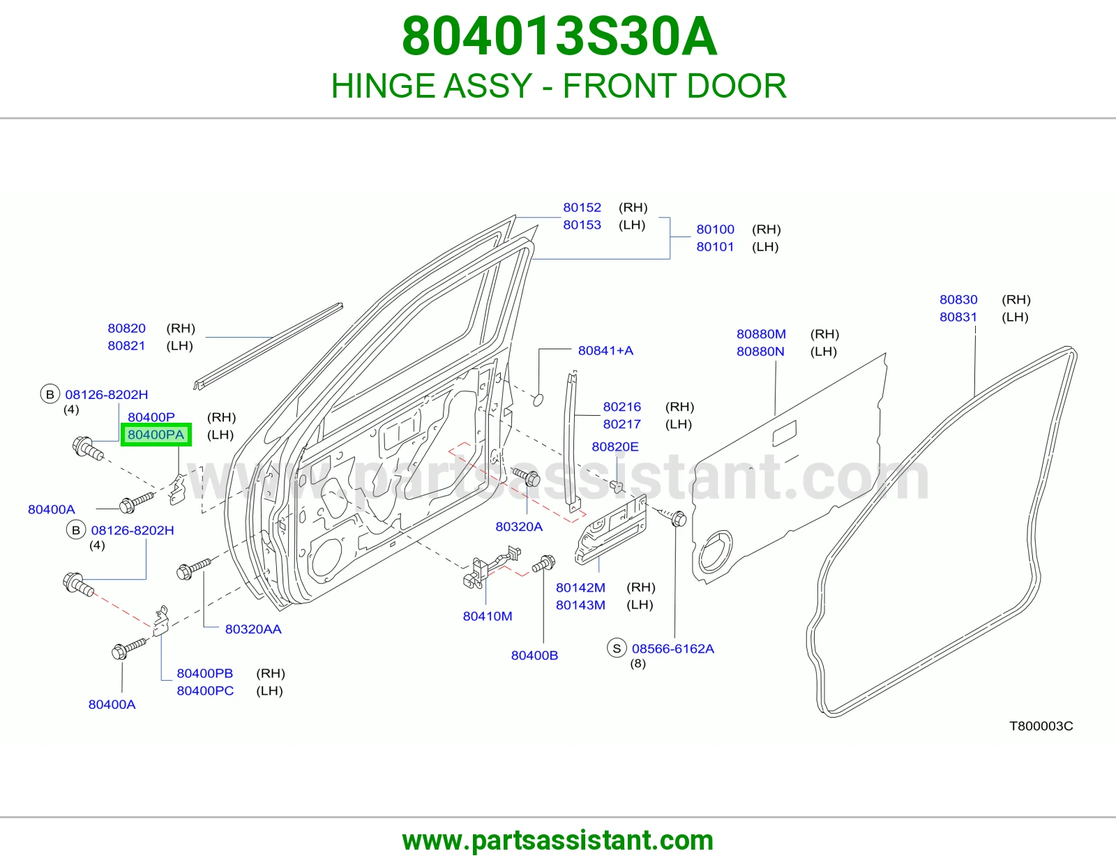 HINGE ASSY - FRONT DOOR
